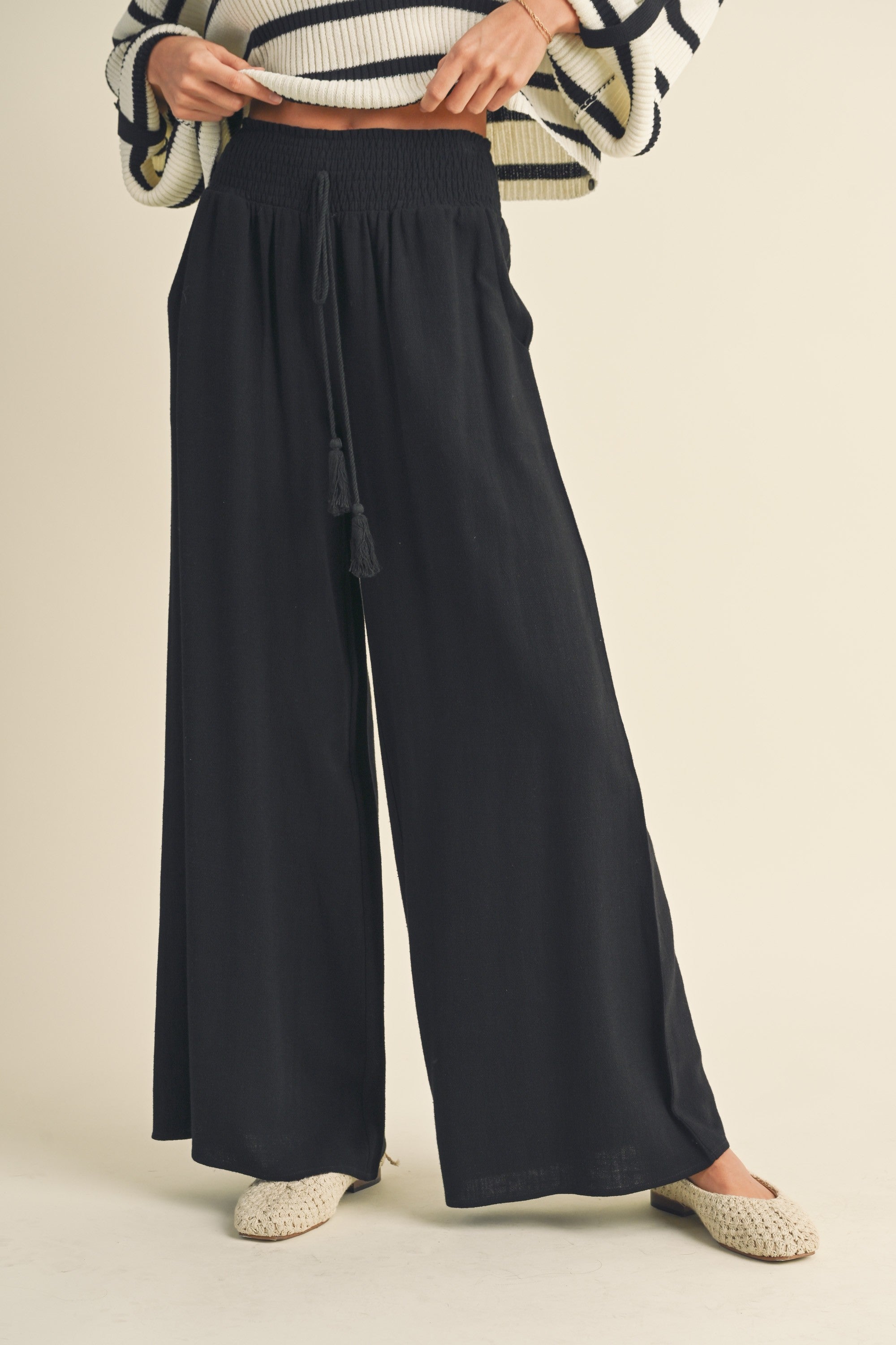 【BAON】[unisex] Migelli Pintuck Banding Bermuda Pants Pintuck Cotton Trousers – Estudio Niksen