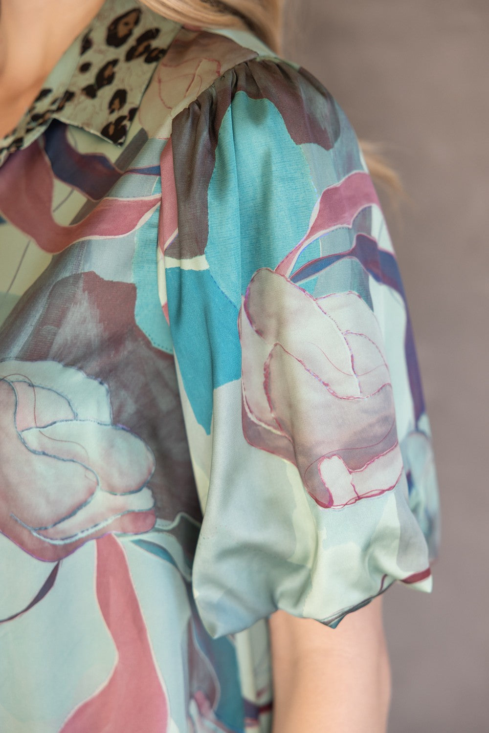 Midnight Safari Satin Shirt Dress