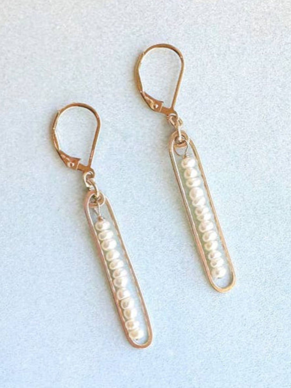 Lyric Earrings: White Pearls