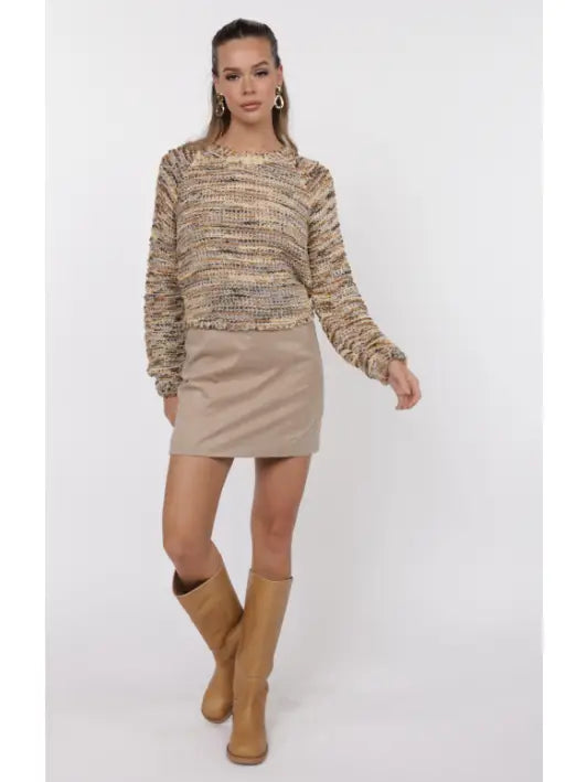 Kisses Faux Suede Mini Skirt