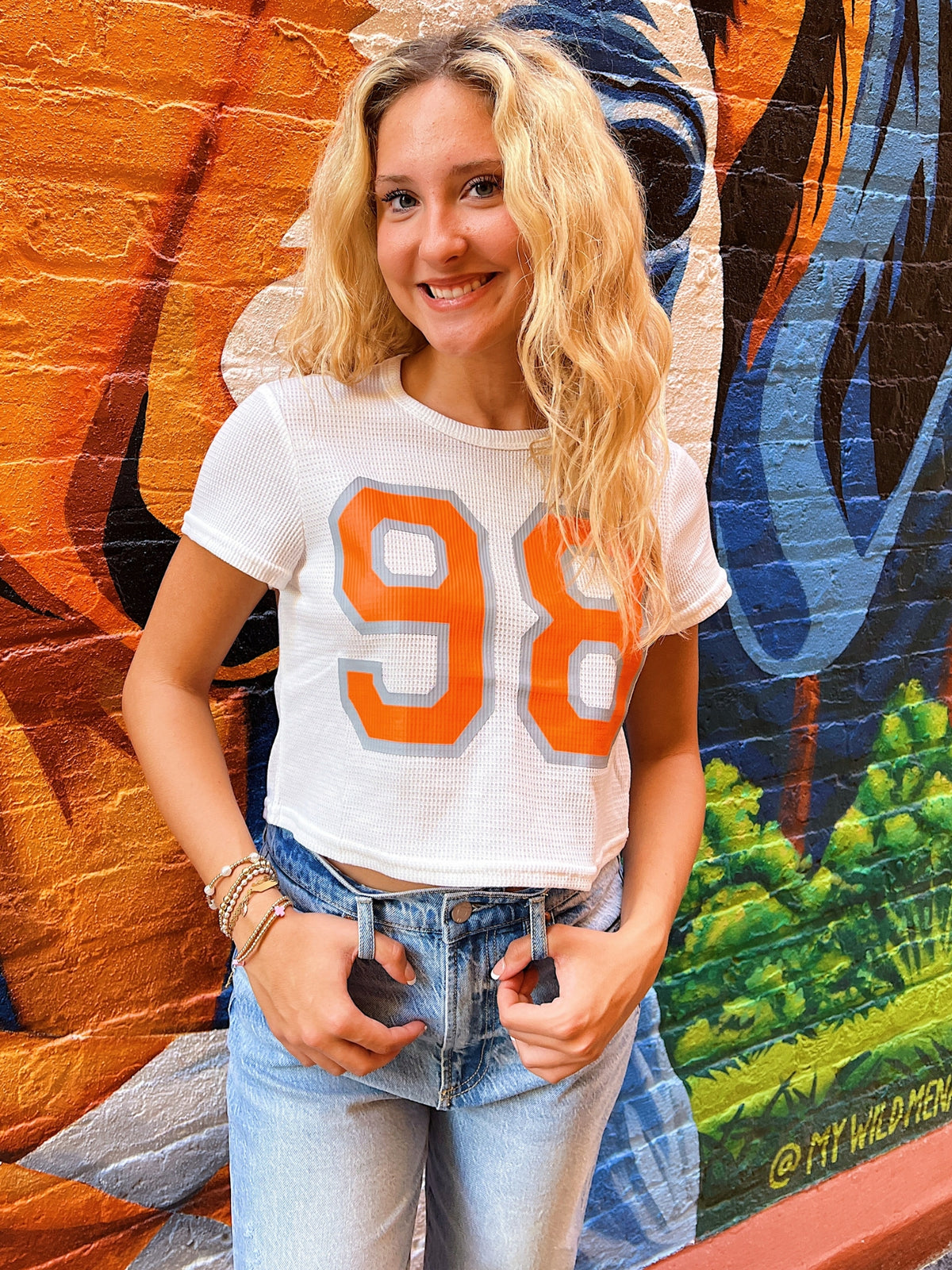 '98 Printed Baby Waffle Tee