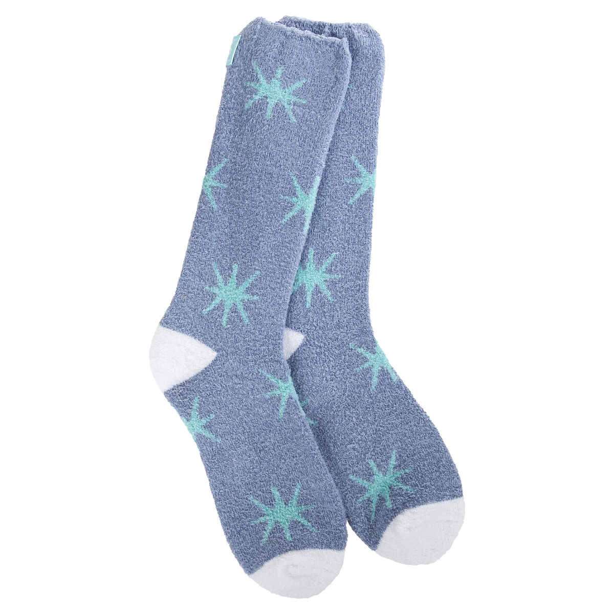 worlds softest cozy cali crew socks in starburst cool