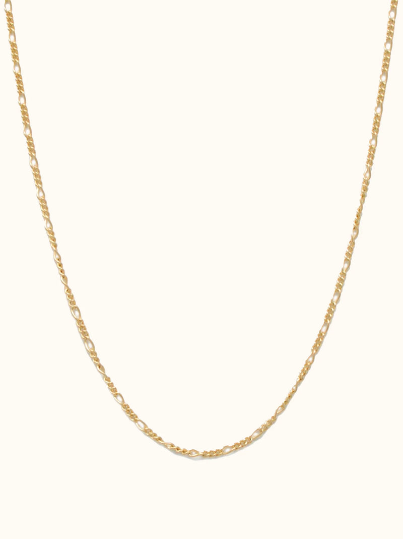 ABLE Figaro Chain Necklace 14k Gold-Filled