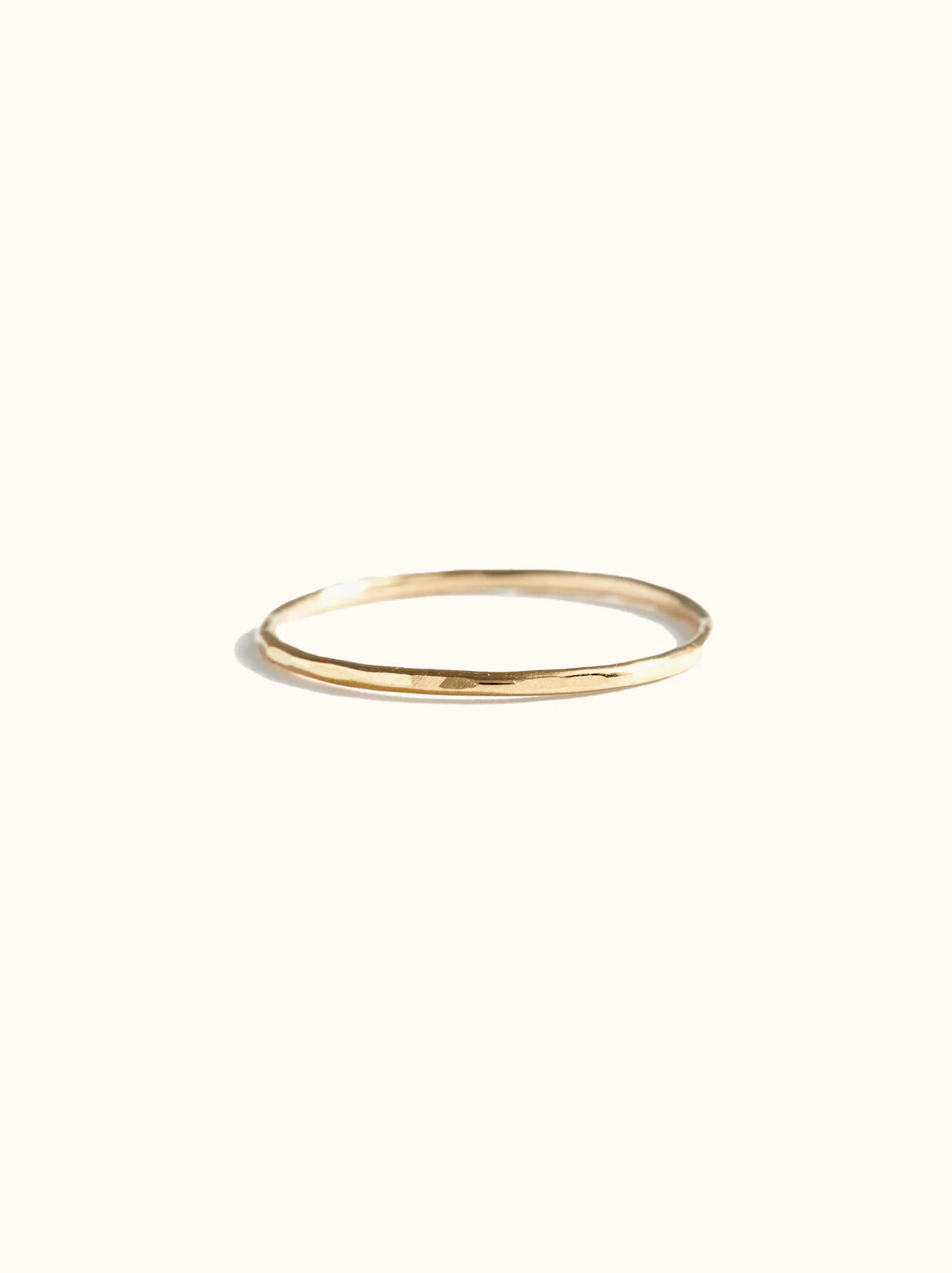 ABLE hammered stacking ring in 14k gold fill