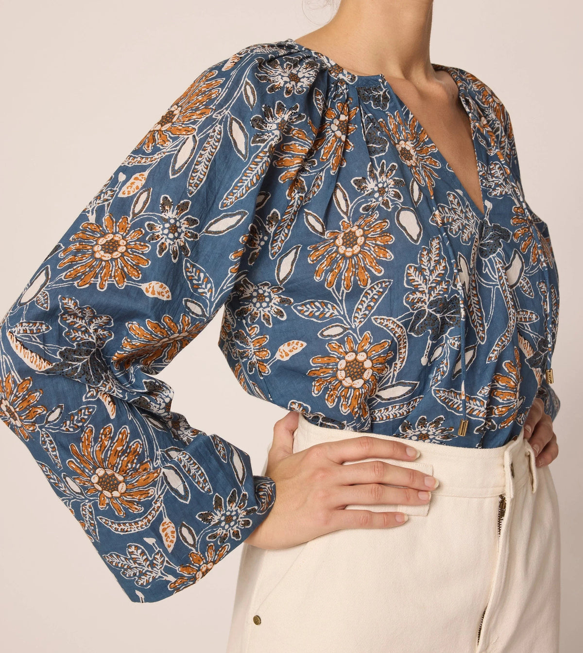 Cleobella Allison Blouse in magnolia floral