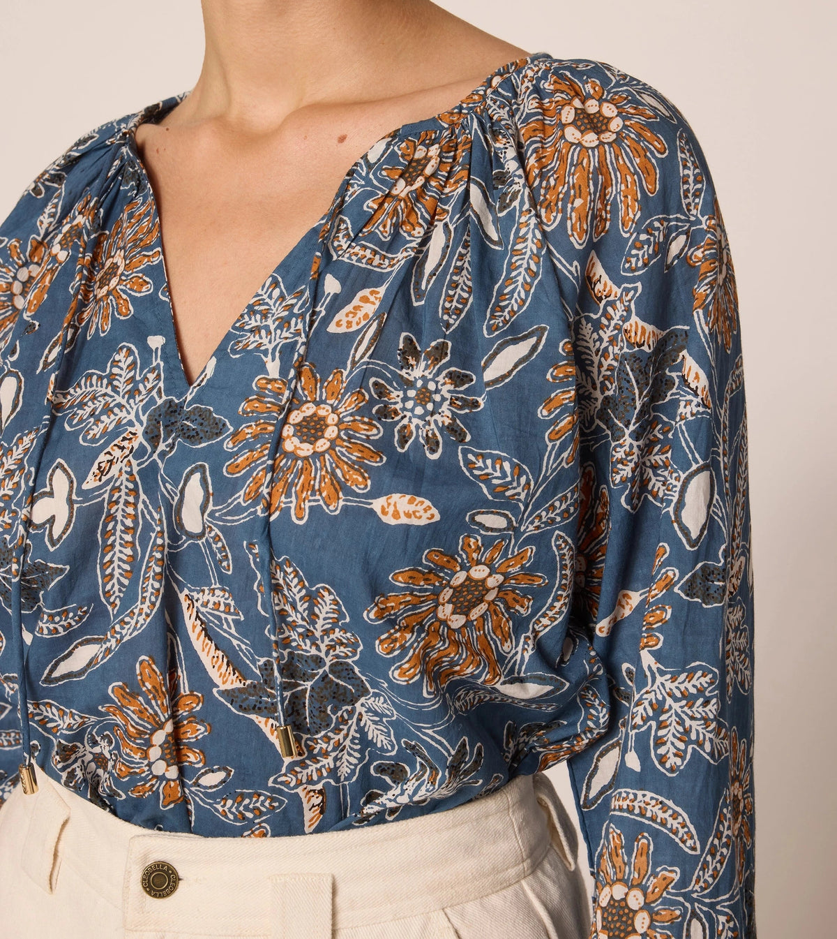 Cleobella Allison Blouse in magnolia floral