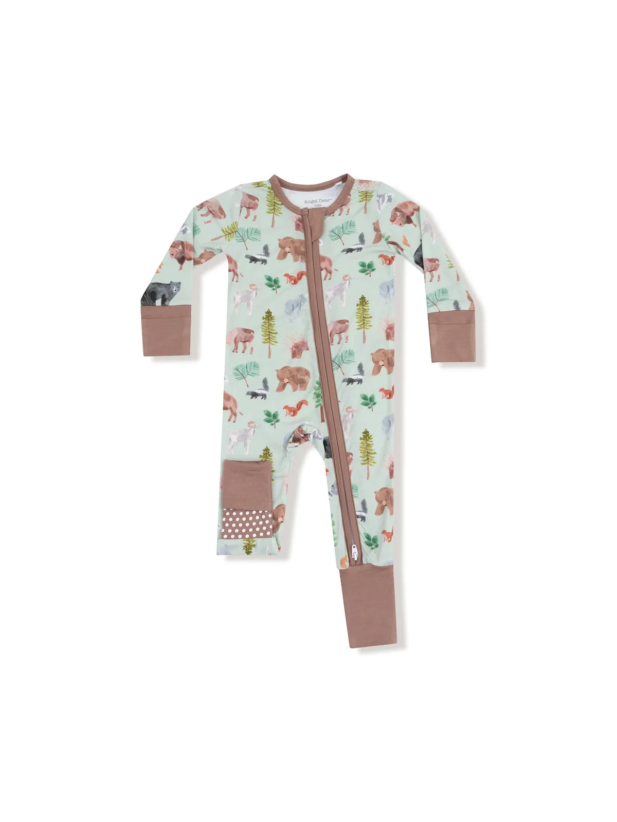 Angel Dear 2-Way Zipper Romper American Woodland Animals