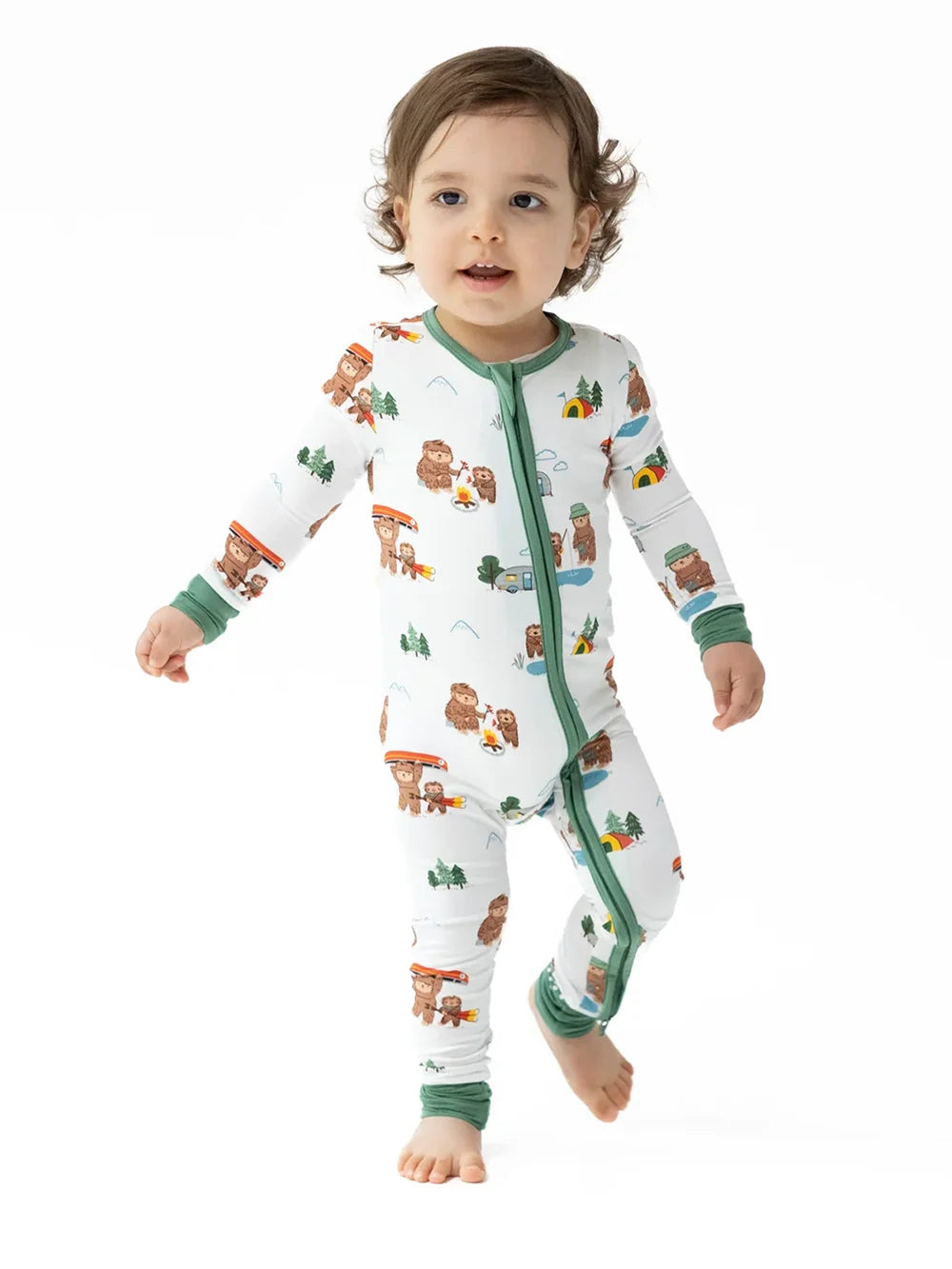 Angel Dear 2-Way Zipper Romper Bigfoot Camping