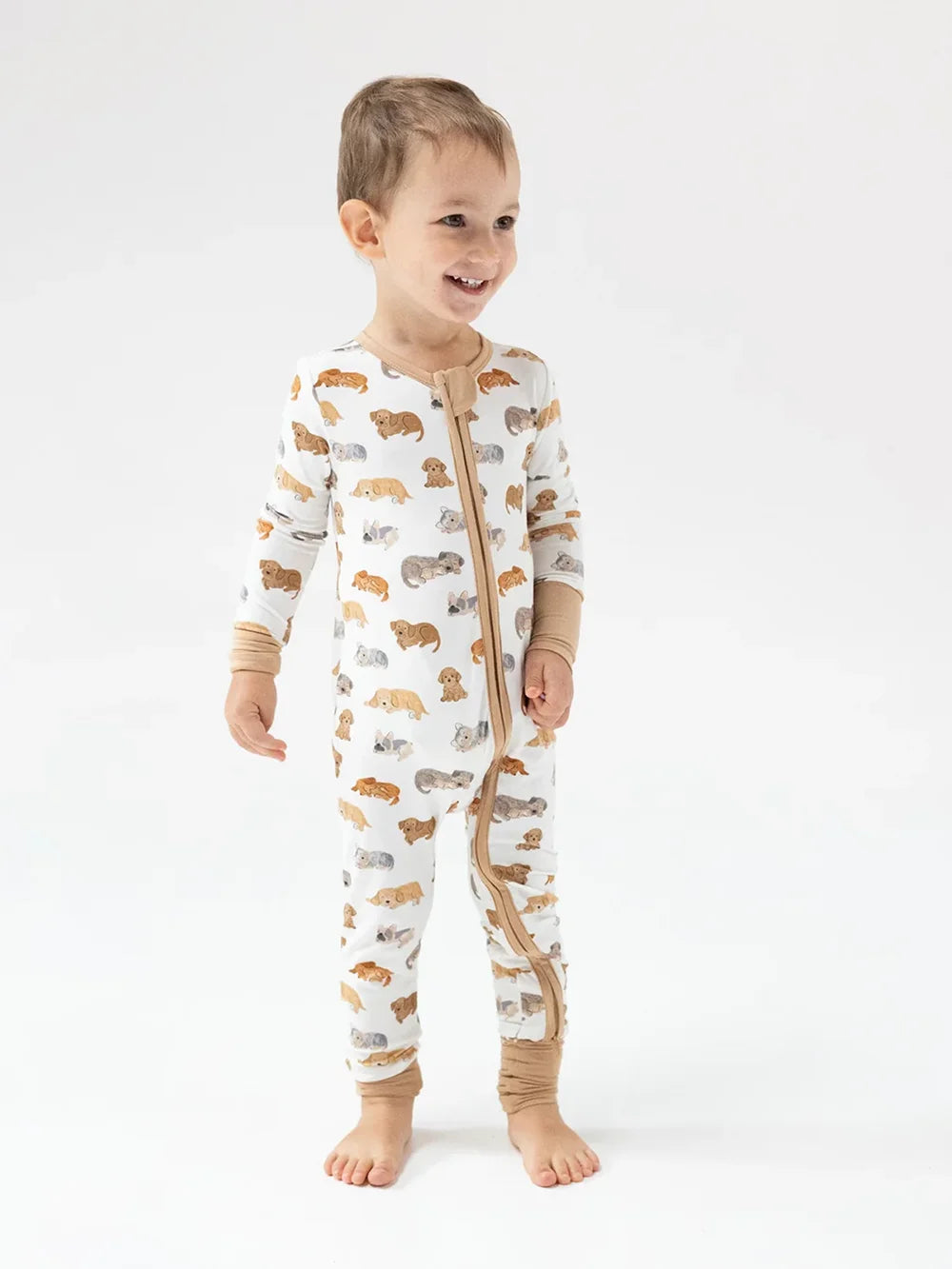 Angel Dear 2-Way Zipper Romper Napping Puppies