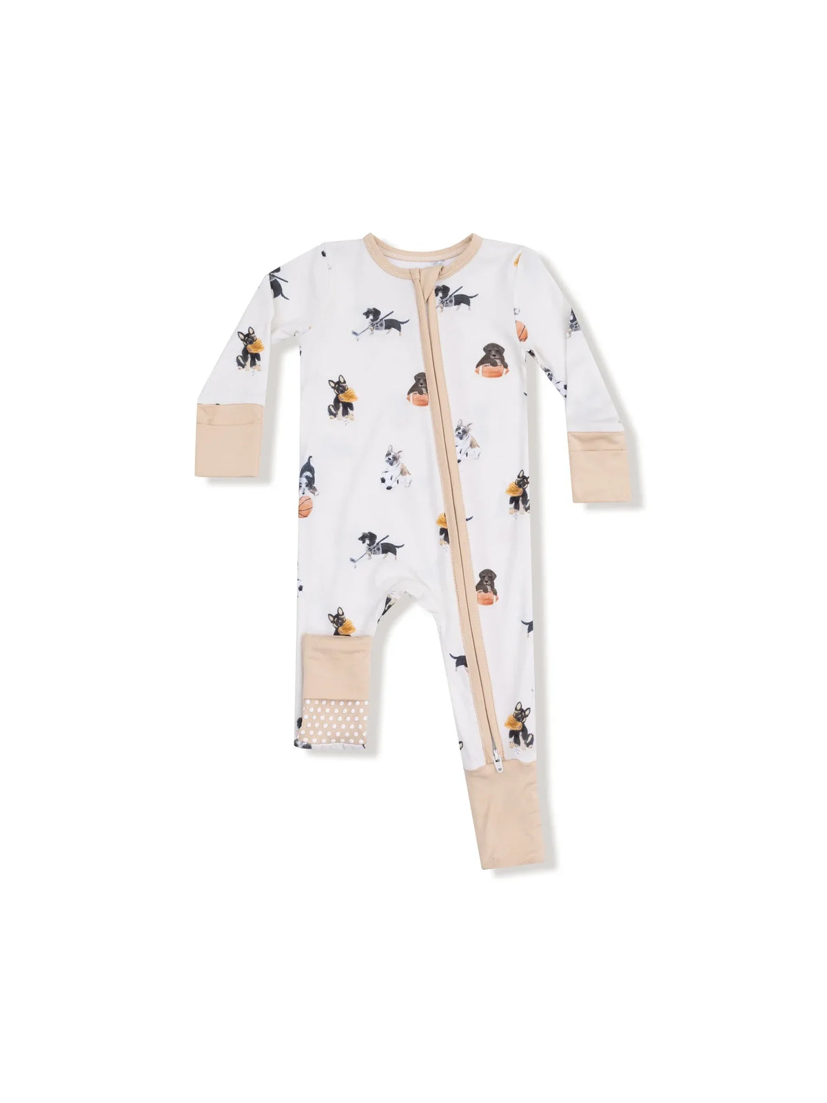 Angel Dear 2-Way Zipper Romper Sporty Puppies
