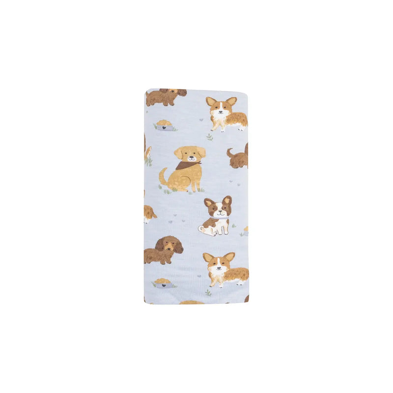 Angel Dear Bamboo Swaddle Blanket Best Friend Dogs Blue