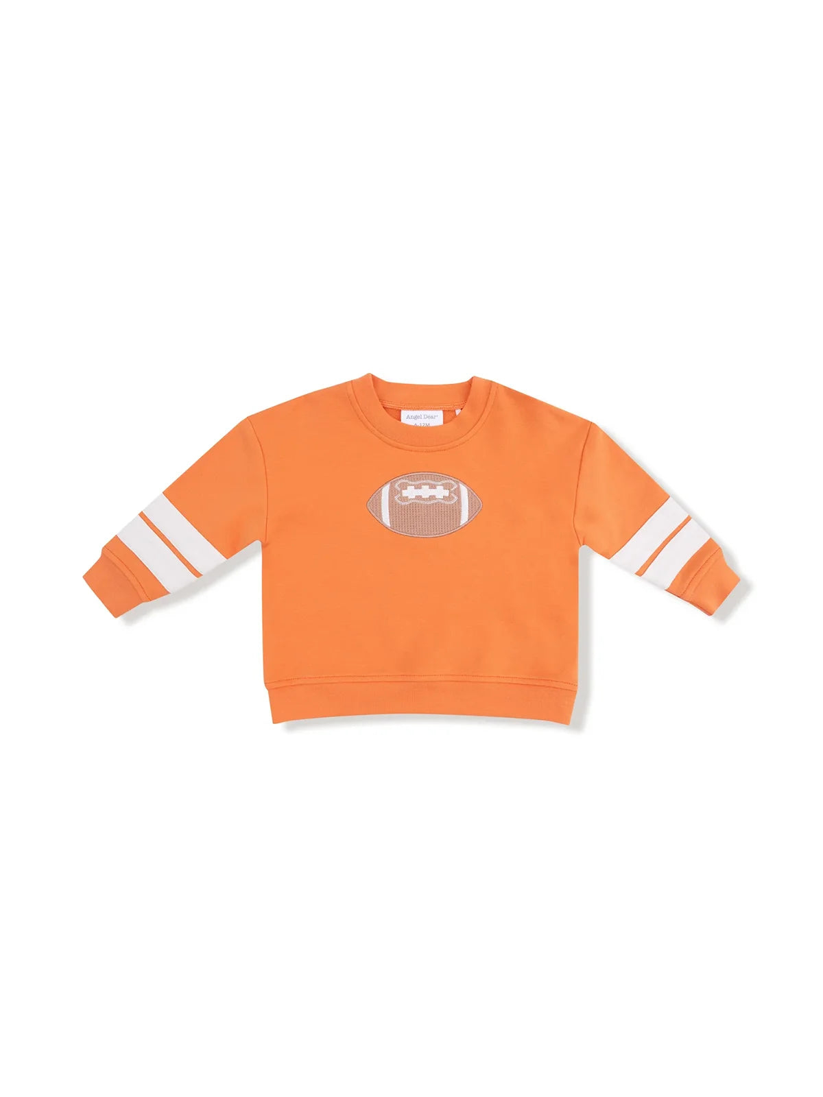 Angel Dear Baby & Toddler Orange Cozy Drop Sleeve Varsity Stripes Sweatshirt