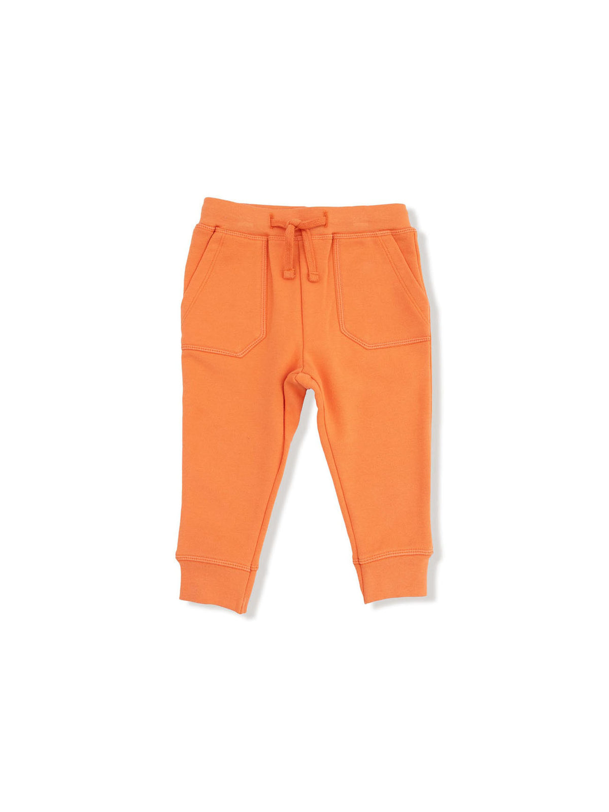 Angel Dear Baby & Toddler Orange Varsity Jogger Pants