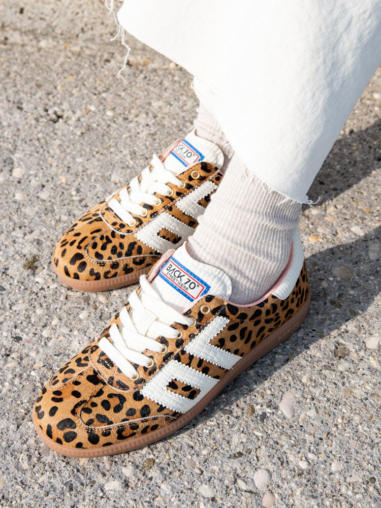 BACK 70 Cloud Sneakers in Leopard Camel White