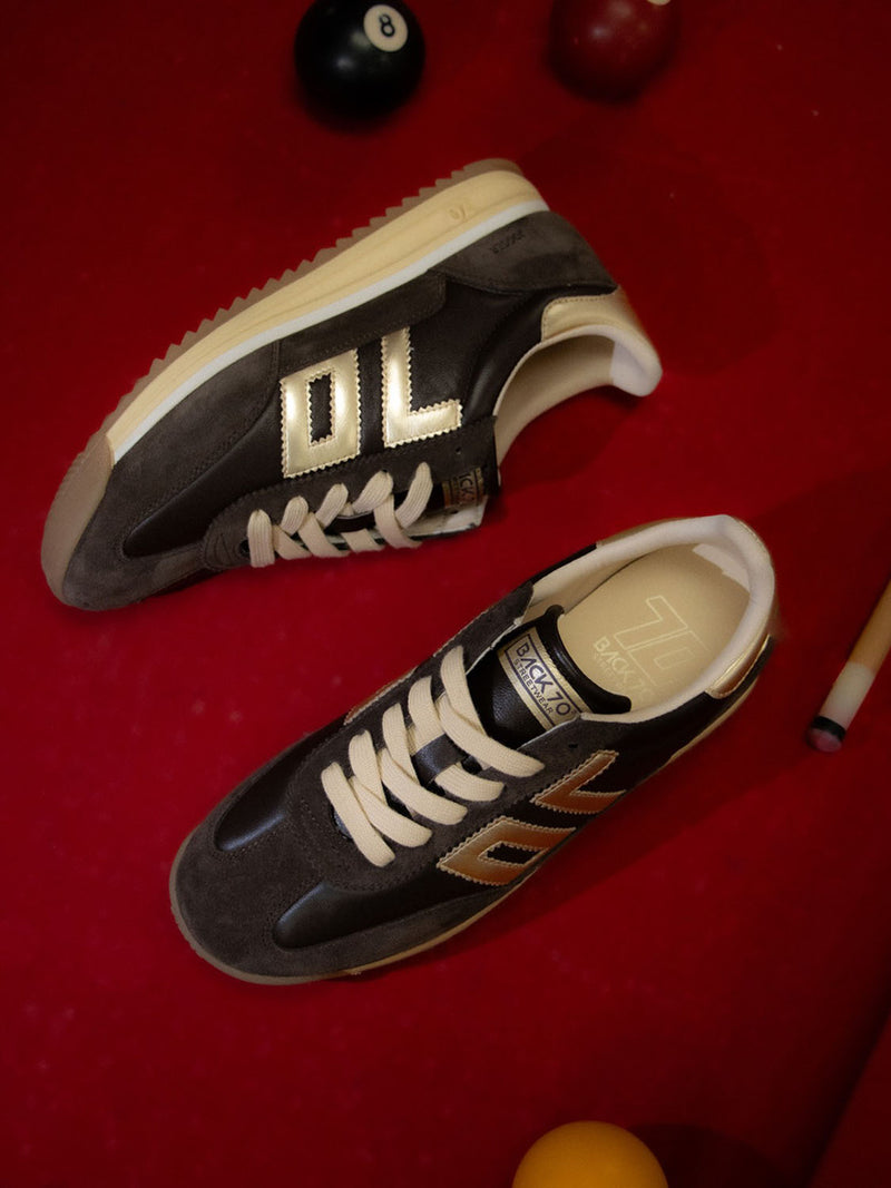 BACK 70 Jogger N Platform Sneakers in Black Gold