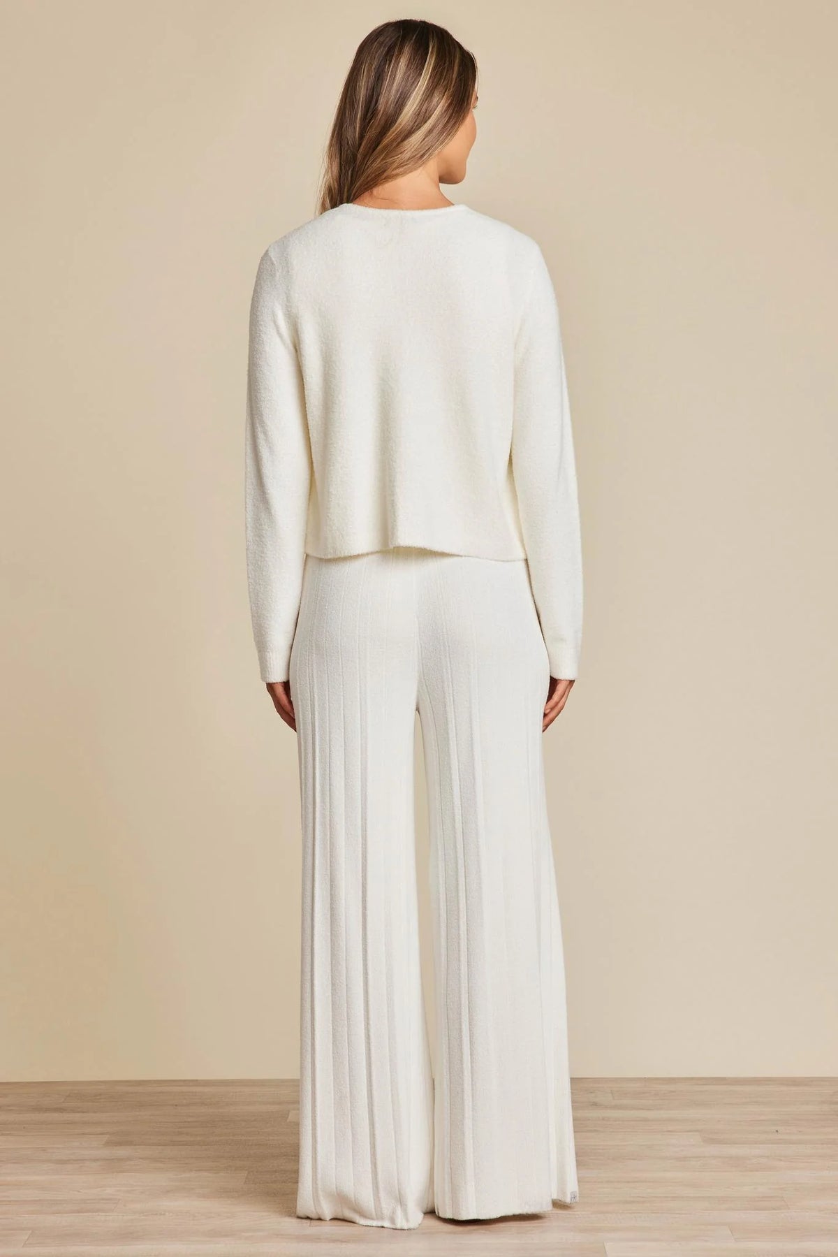 Barefoot Dreams CozyChic Lite® Striped Button Cardigan in pearl