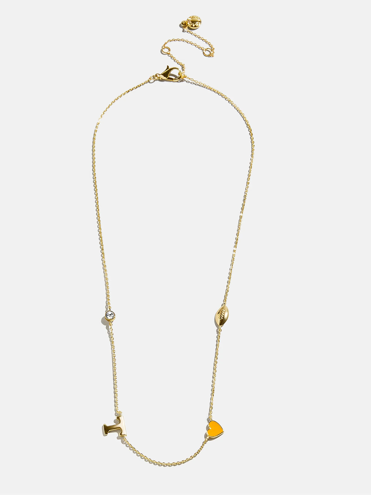 Bauble Bar University of Tennessee Gold Spaced Charm Necklace TN Vols Gameday