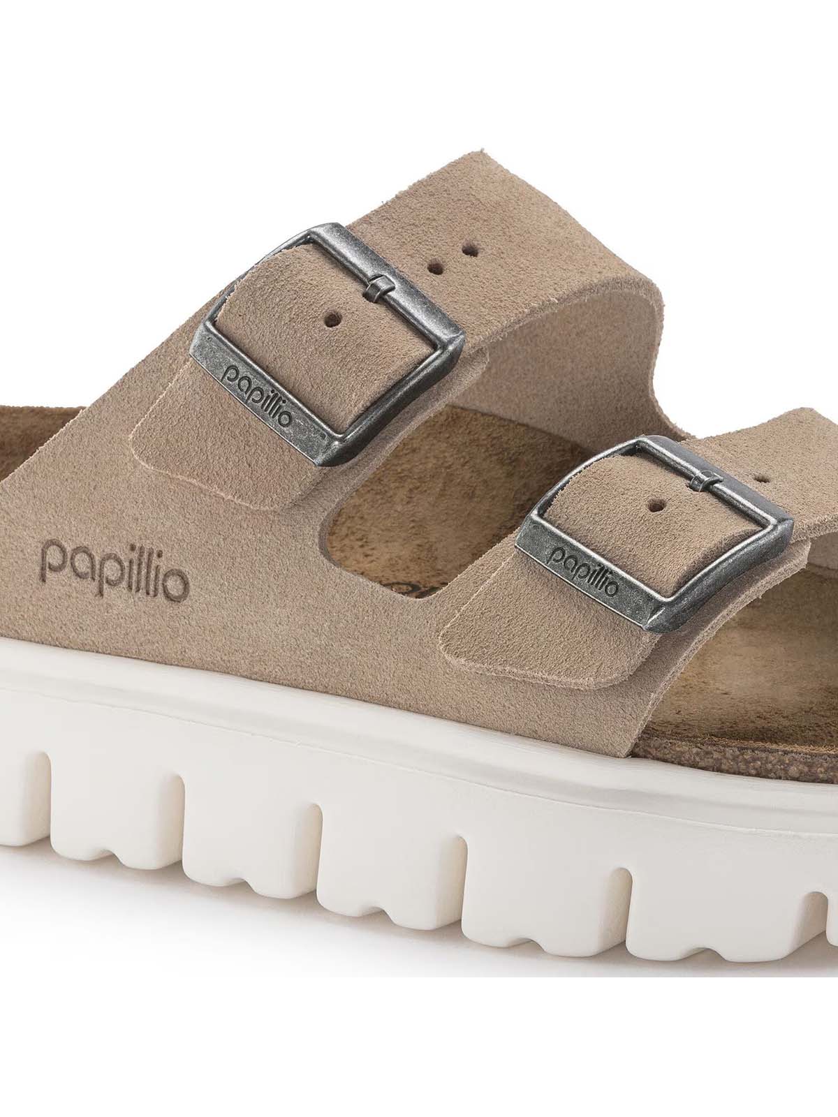 BIRKENSTOCK Arizona Chunky Suede Leather Warm Sand Narrow