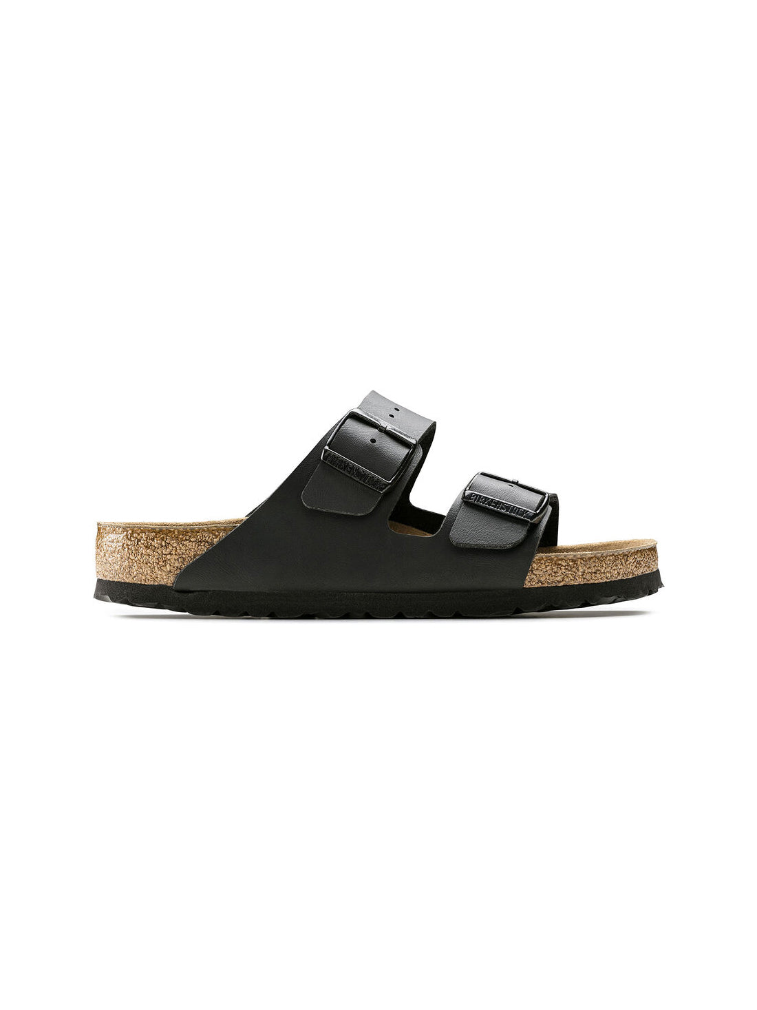 birkenstock arizona soft footbed sandal in birko-flor black regular
