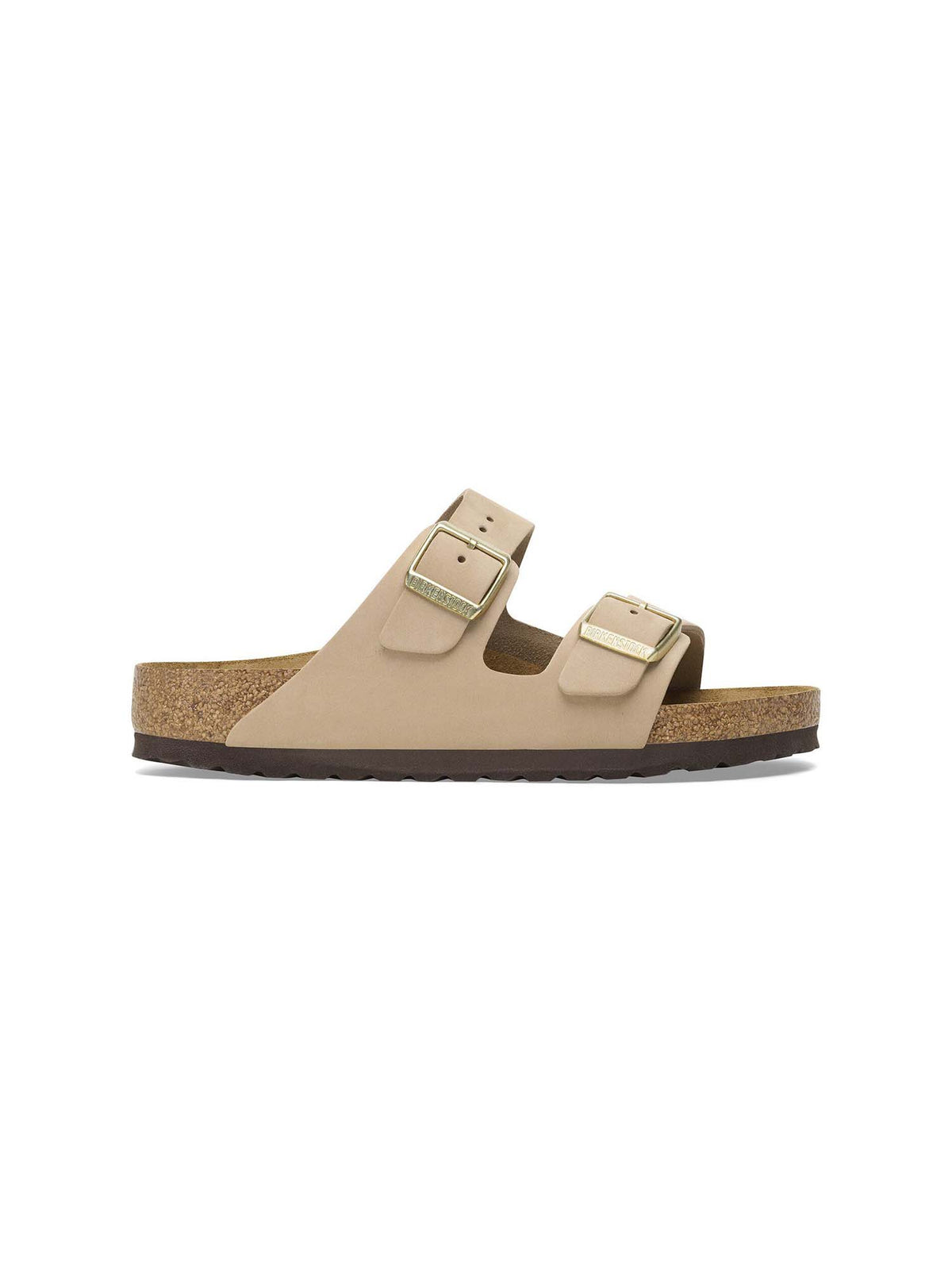 BIRKENSTOCK Arizona Soft Footbed Nubuck Leather Sandcastle Narrow