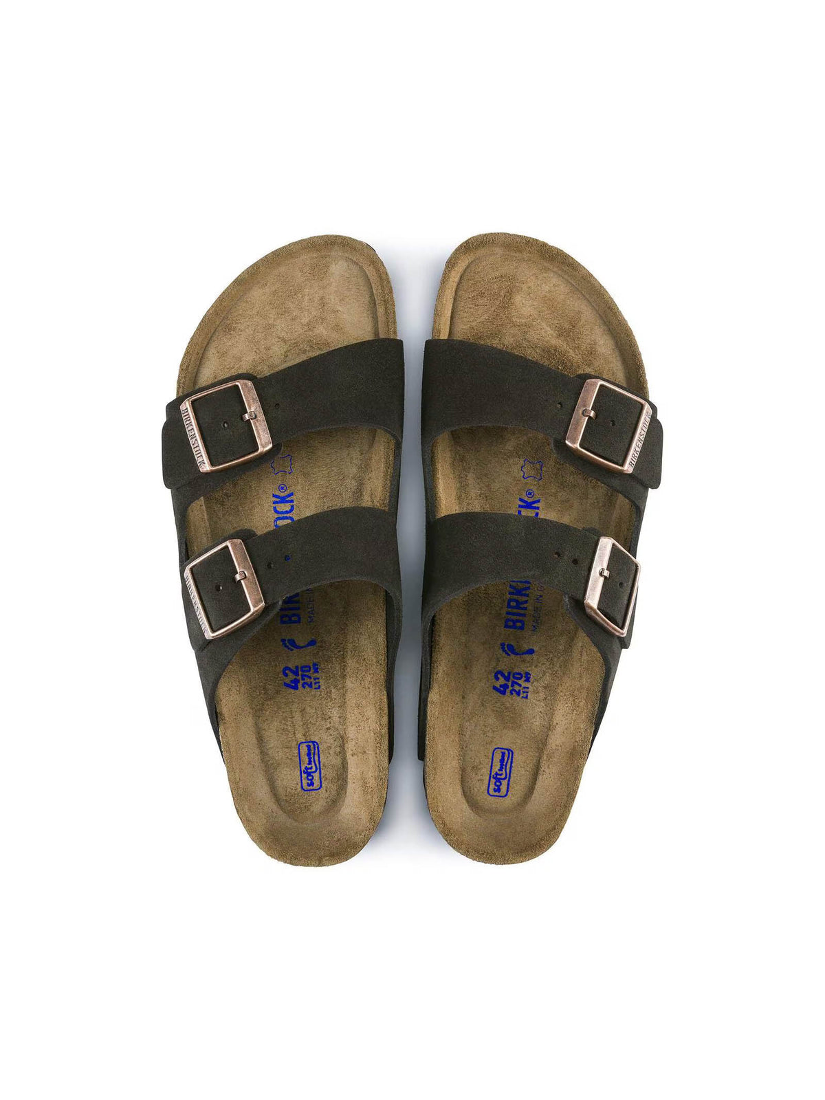 BIRKENSTOCK Arizona Soft Footbed Suede Leather Mocha Regular