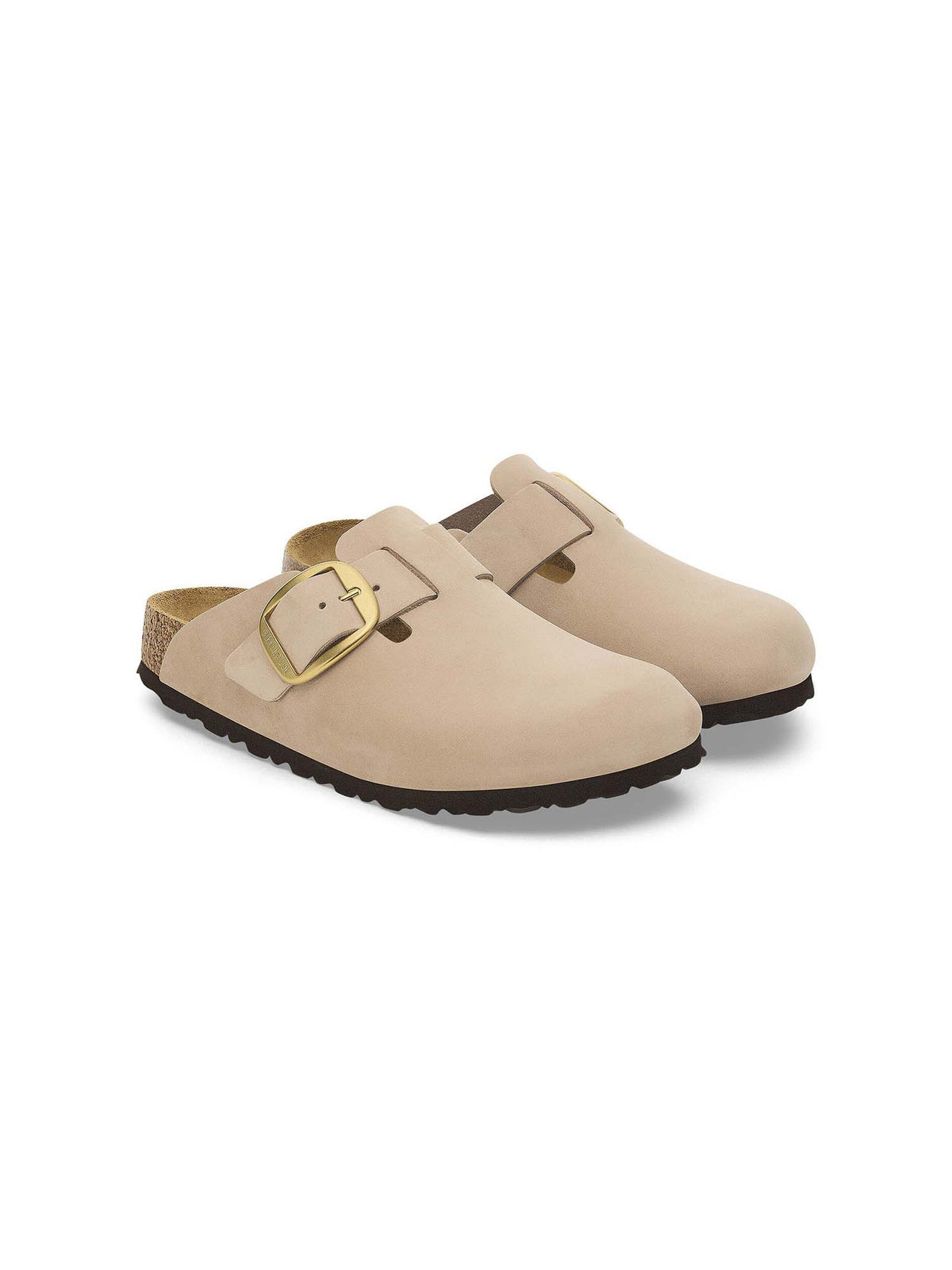BIRKENSTOCK Boston Big Buckle Nubuck Leather Sandcastle Narrow