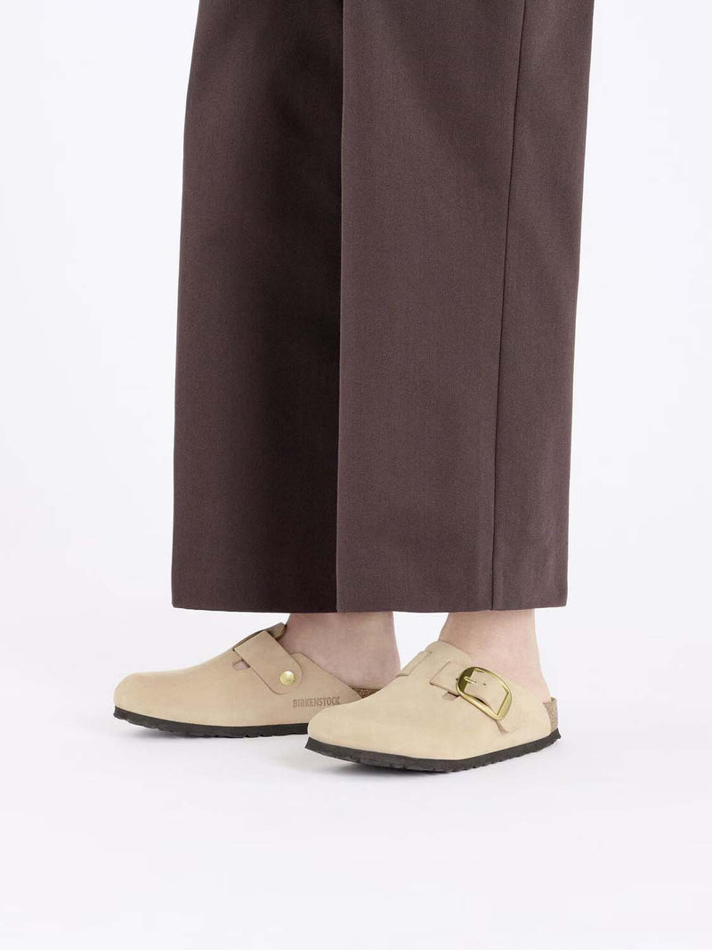 BIRKENSTOCK Boston Big Buckle Nubuck Leather Sandcastle Narrow
