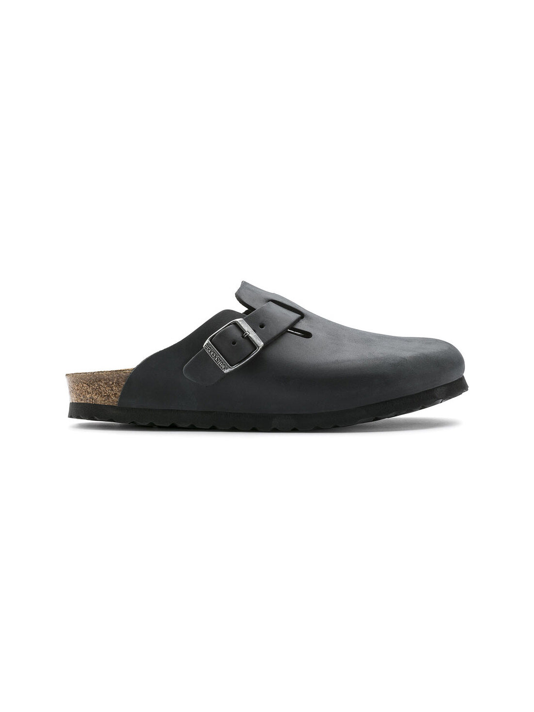 birkenstock boston clog soft footbed in black oiled leather
