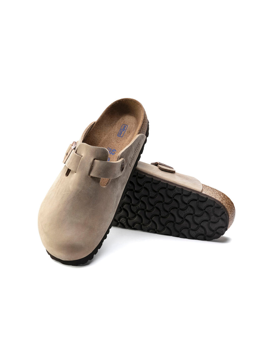 birkenstock boston clog soft footbed oiled leather in tobacco