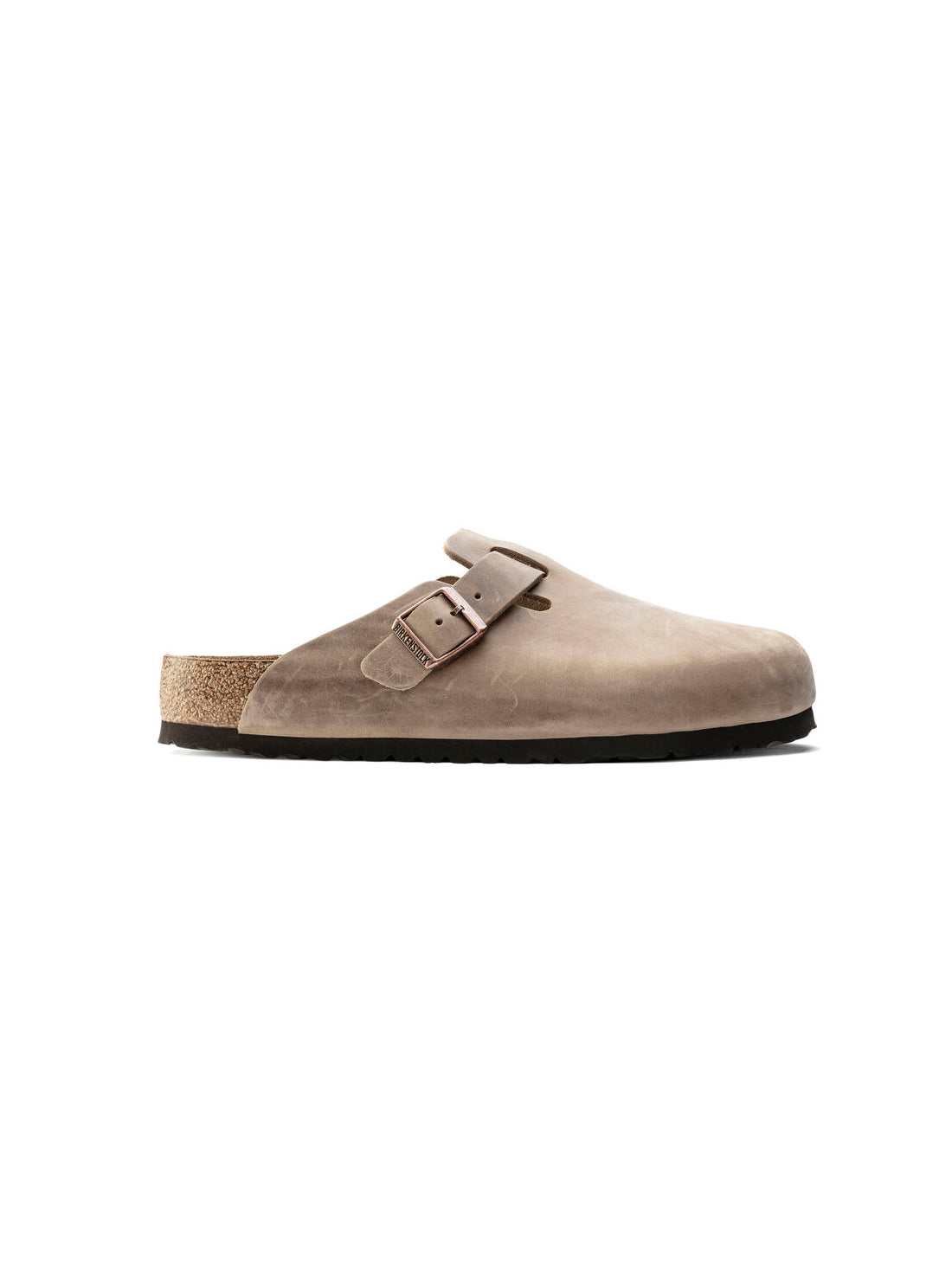 birkenstock boston clog soft footbed oiled leather in tobacco