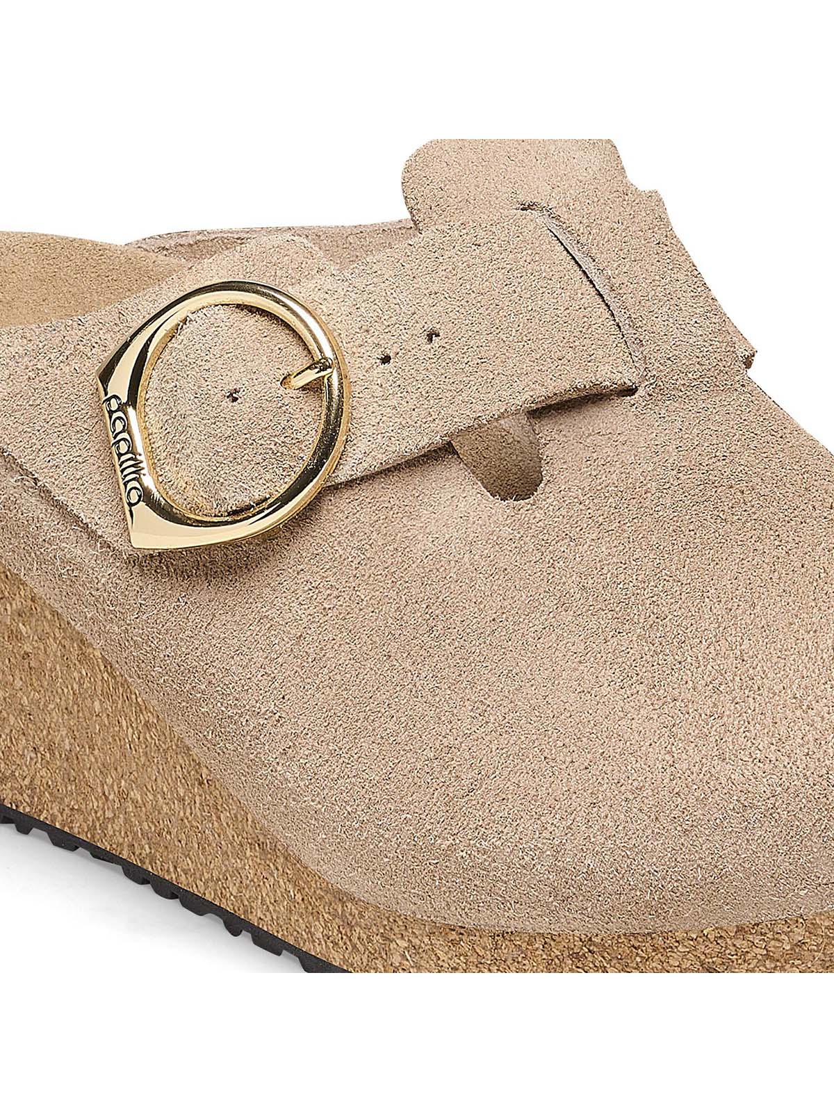 BIRKENSTOCK Fanny Ring-Buckle Suede Leather Warm Sand Narrow