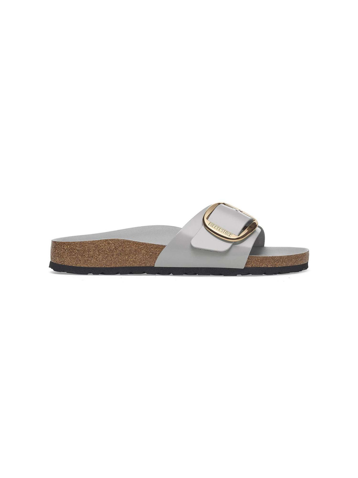 BIRKENSTOCK Madrid Big Buckle Natural Patent Leather High-Shine Stone Coin Narrow