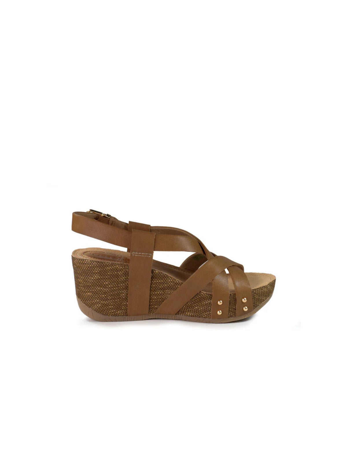 Bussola Felipa Cross Straps Wedge Sandals Camel Deepelle Bussole Formentera Cross Straps Wedge Sandals