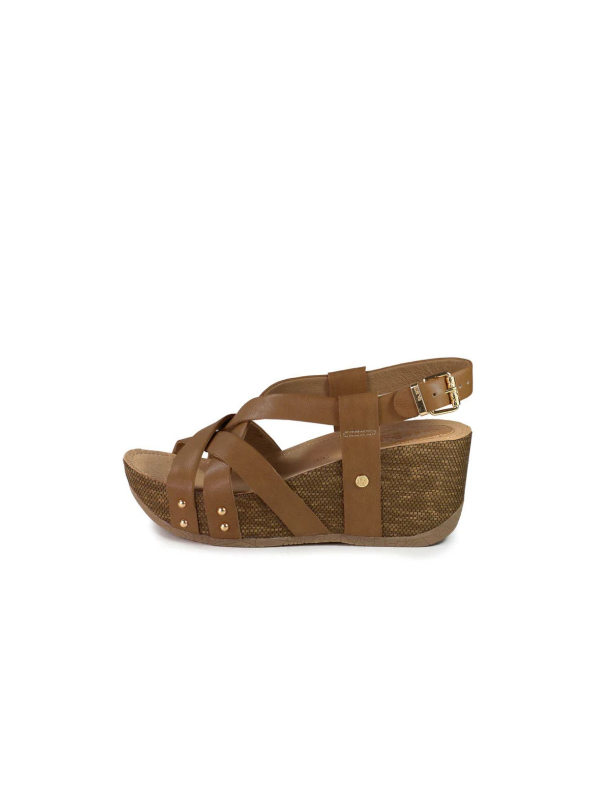 Bussola Felipa Cross Straps Wedge Sandals Camel Deepelle Bussole Formentera Cross Straps Wedge Sandals