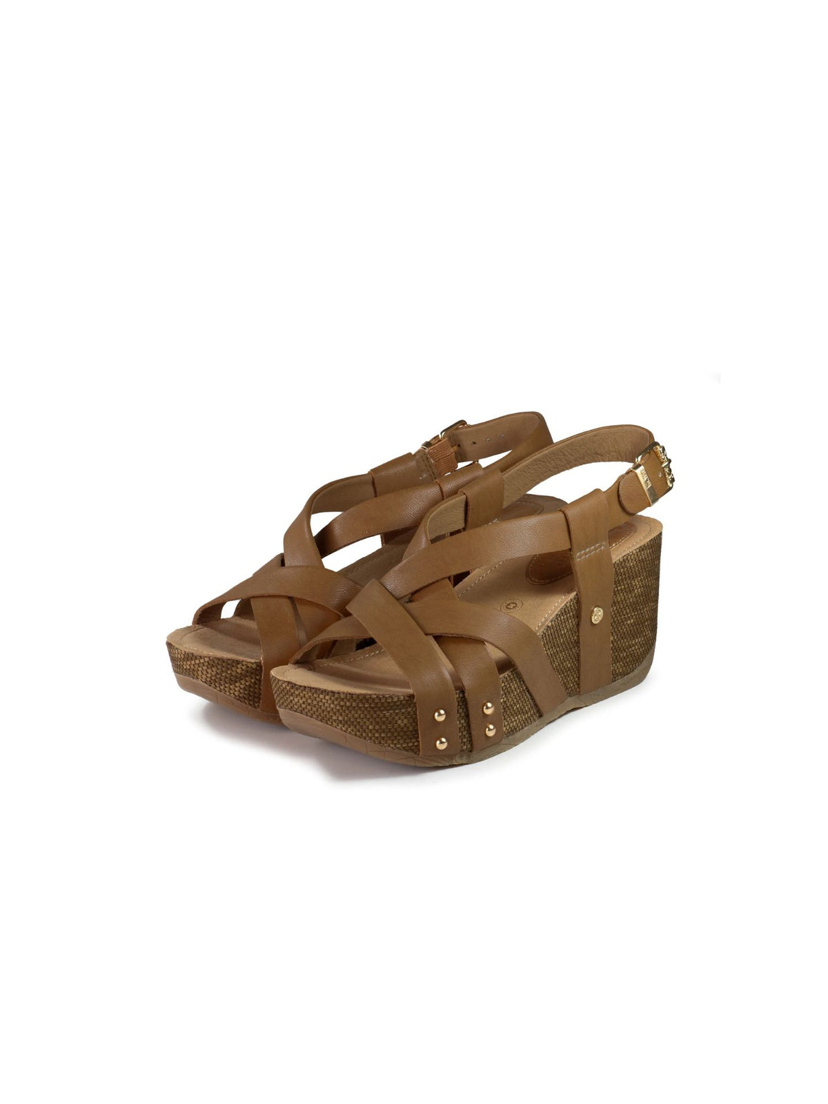 Bussola Felipa Cross Straps Wedge Sandals Camel Deepelle Bussole Formentera Cross Straps Wedge Sandals