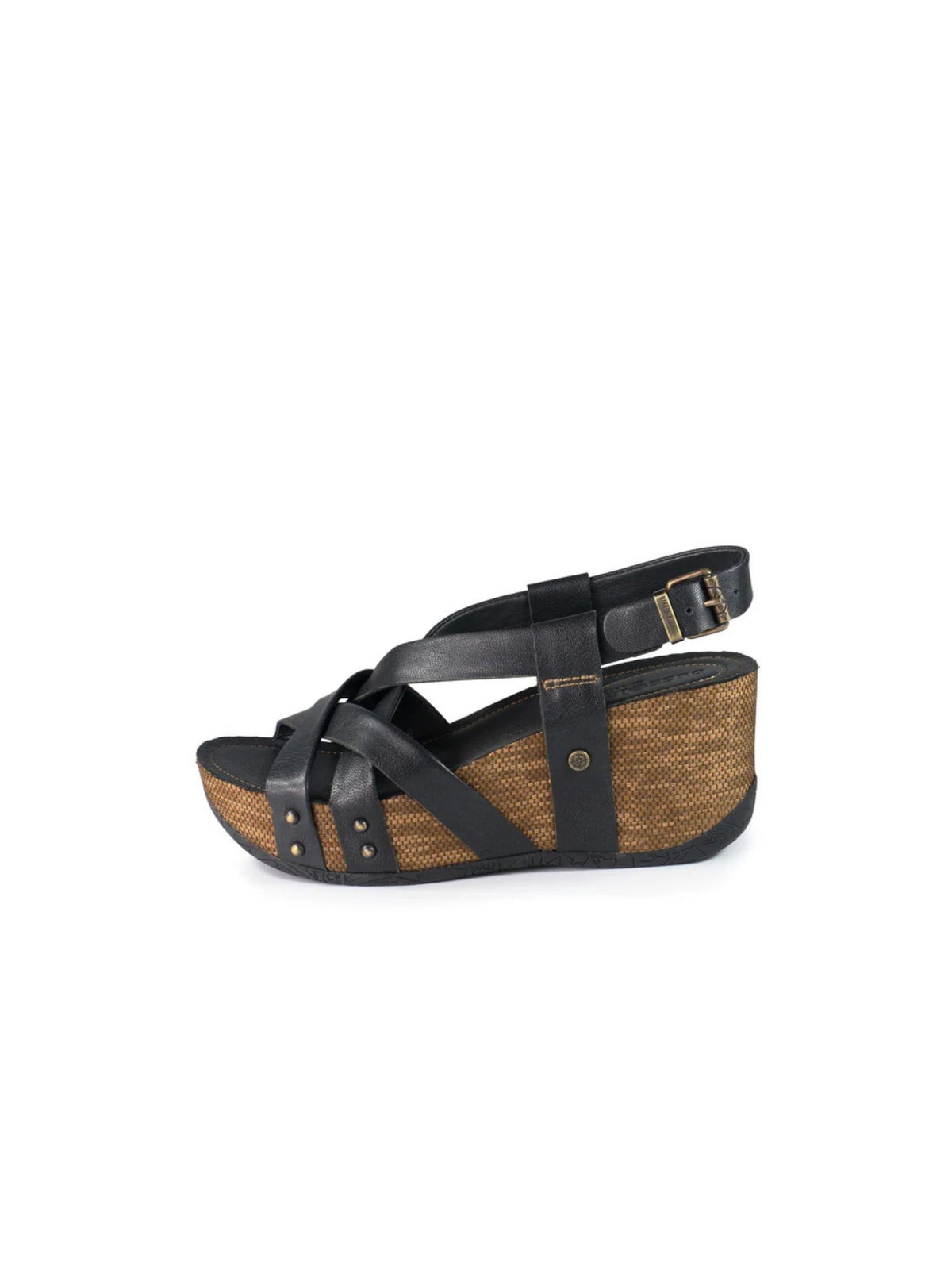 Bussola Felipa Cross Straps Wedge Sandals Royal Nero Bussole Formentera Cross Straps Wedge Sandals