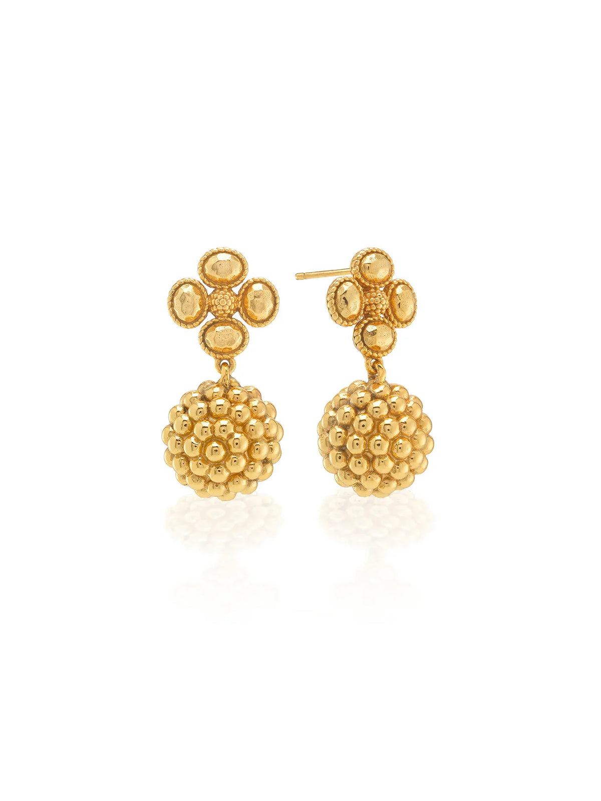 Capucine De Wulf Berry Clover Drop Earrings Gold