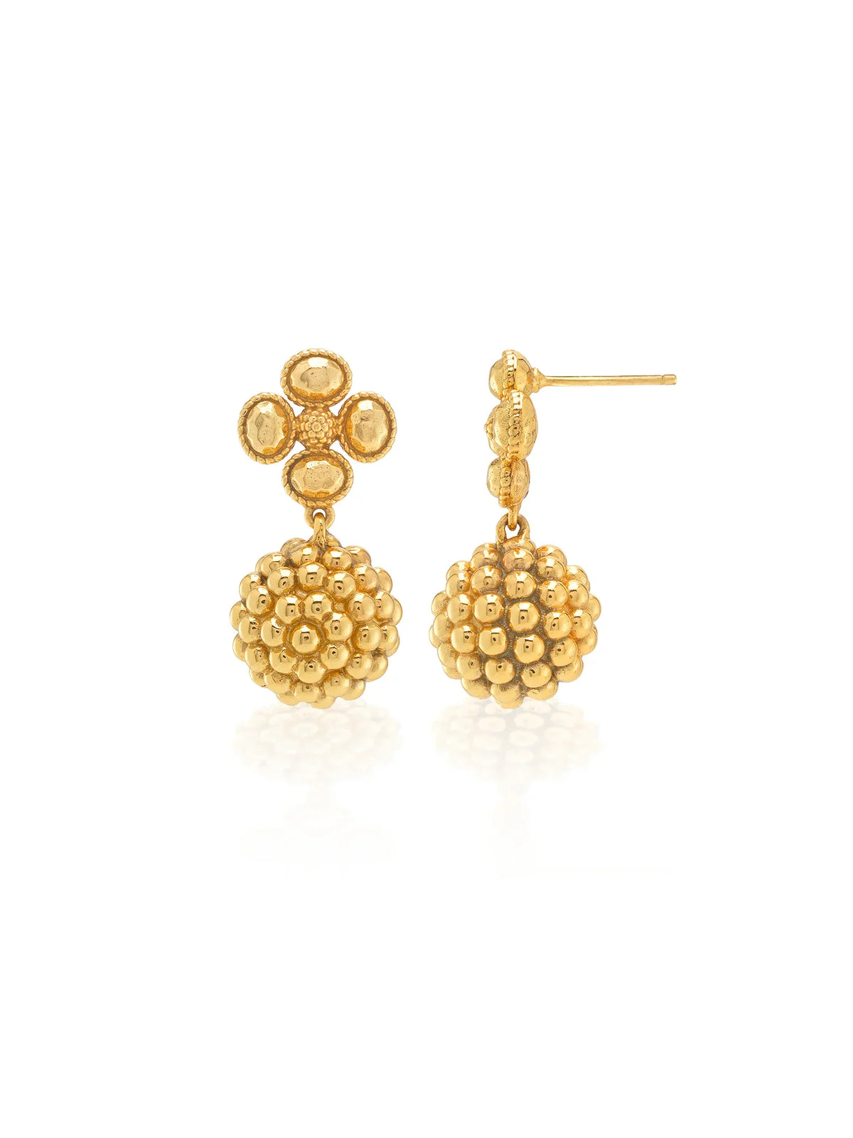 Capucine De Wulf Berry Clover Drop Earrings Gold