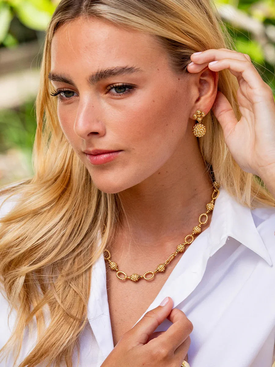 Capucine De Wulf Berry Clover Drop Earrings Gold