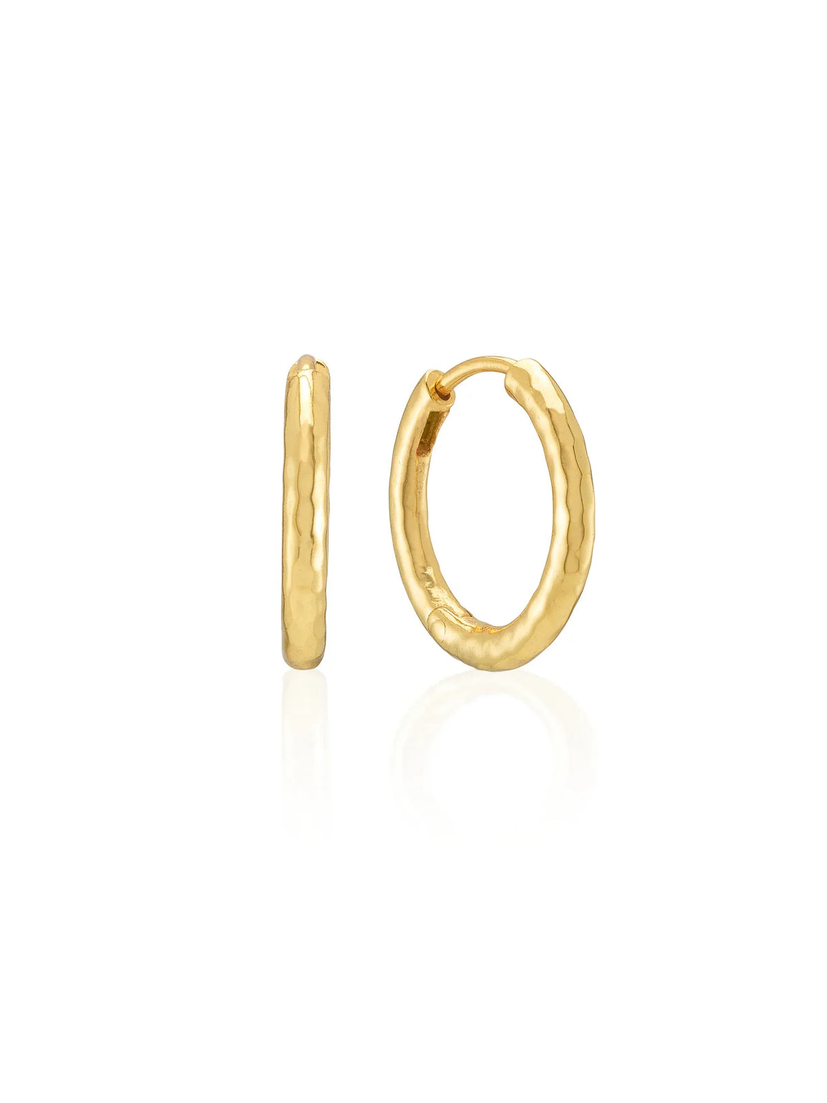 Capucine De Wulf Berry Clover Charm Hoop Earrings Gold Blue Labradorite