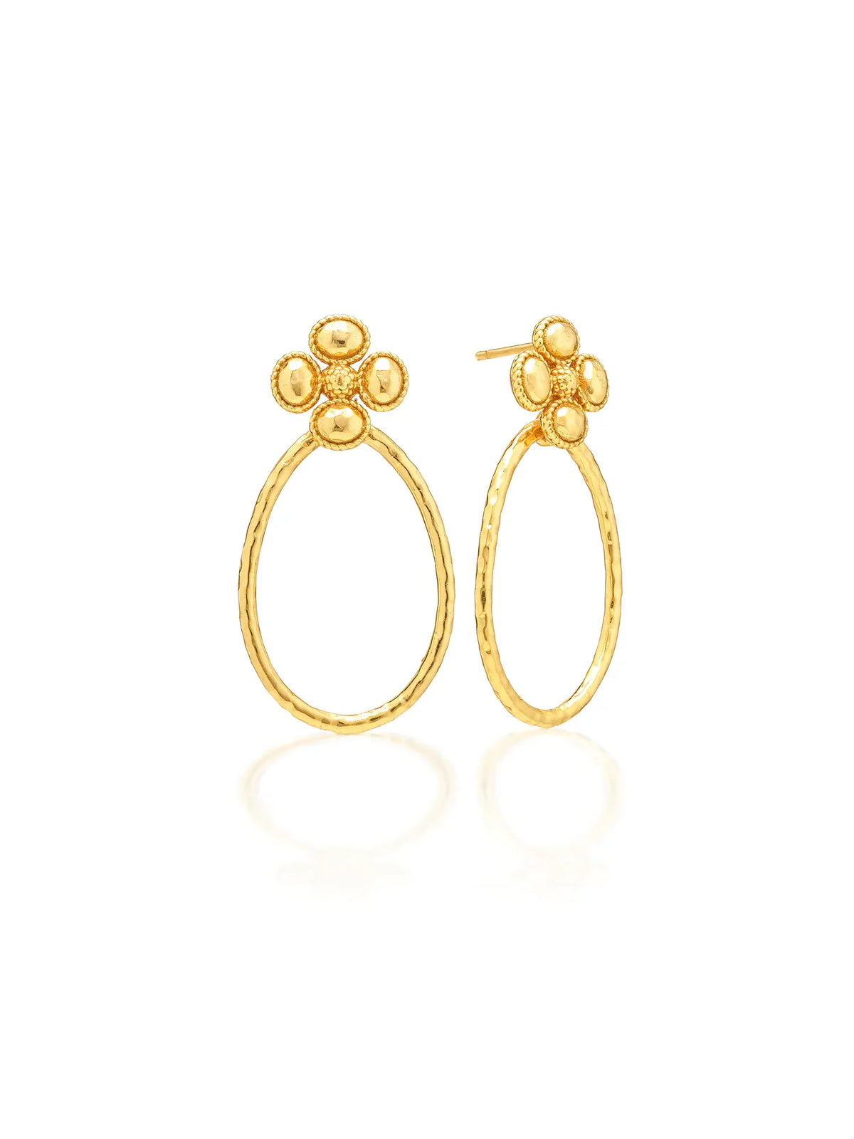 Capucine De Wulf Berry Clover Teardrop Earrings Gold