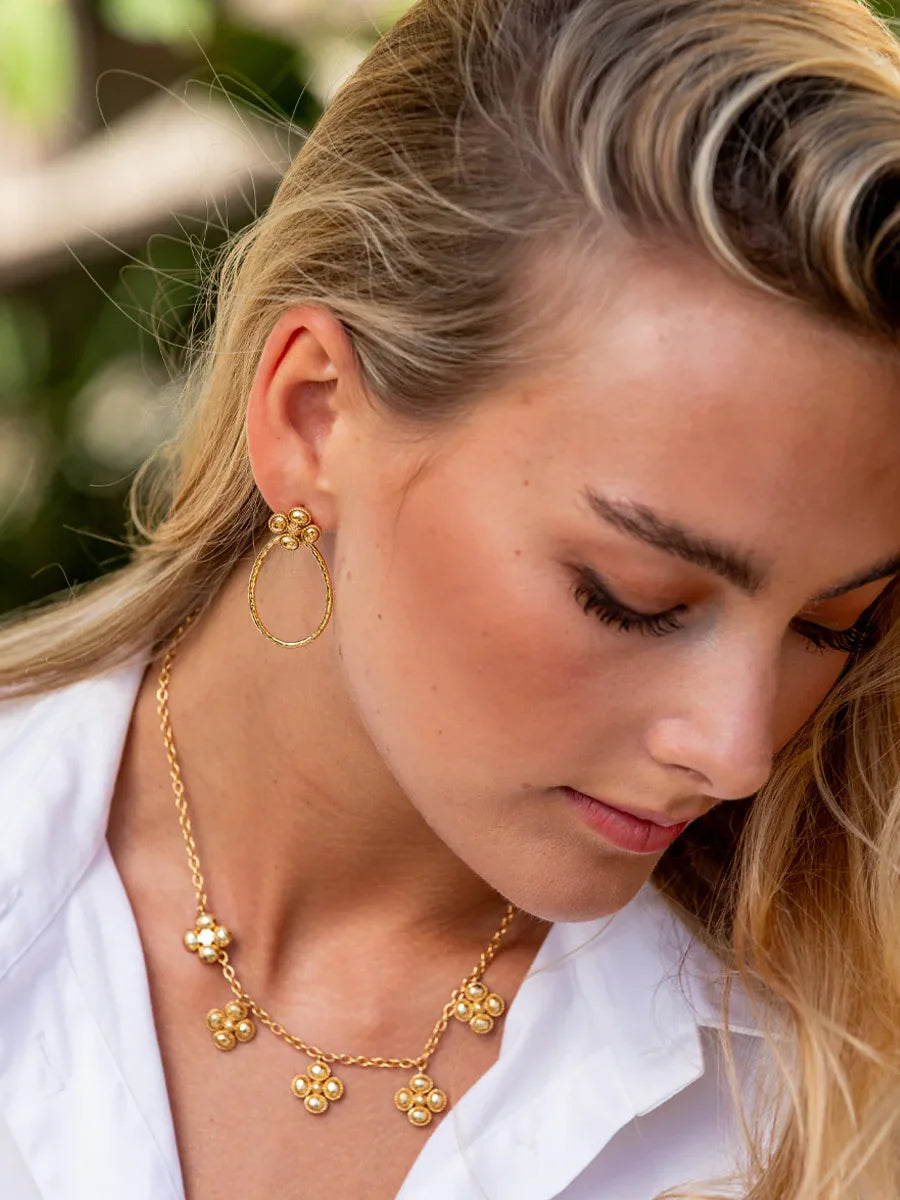 Capucine De Wulf Berry Clover Teardrop Earrings Gold