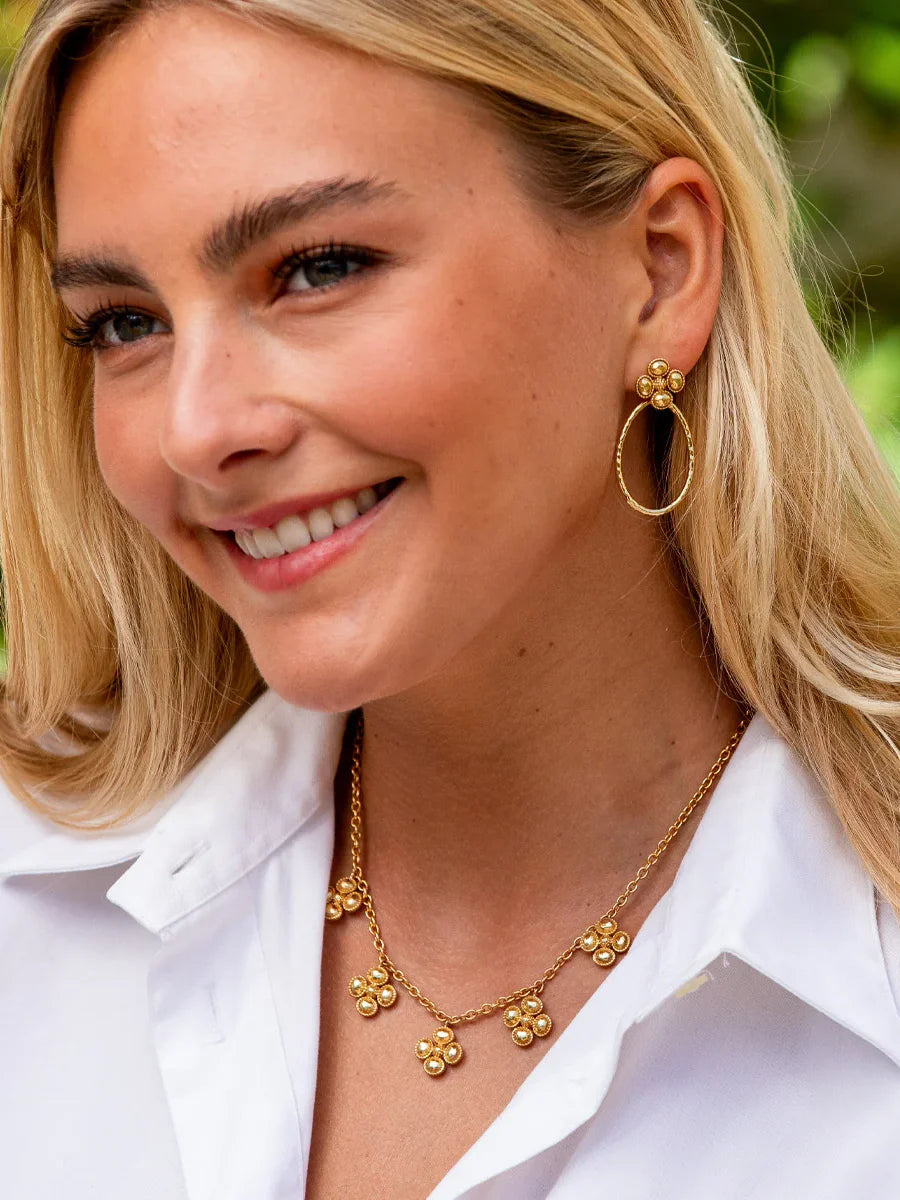 Capucine De Wulf Berry Clover Teardrop Earrings Gold