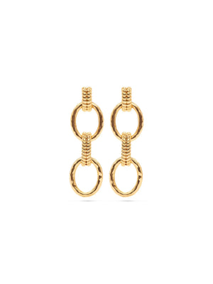 capucine de wulf cleopatra regal double link drop earrings in 18k gold