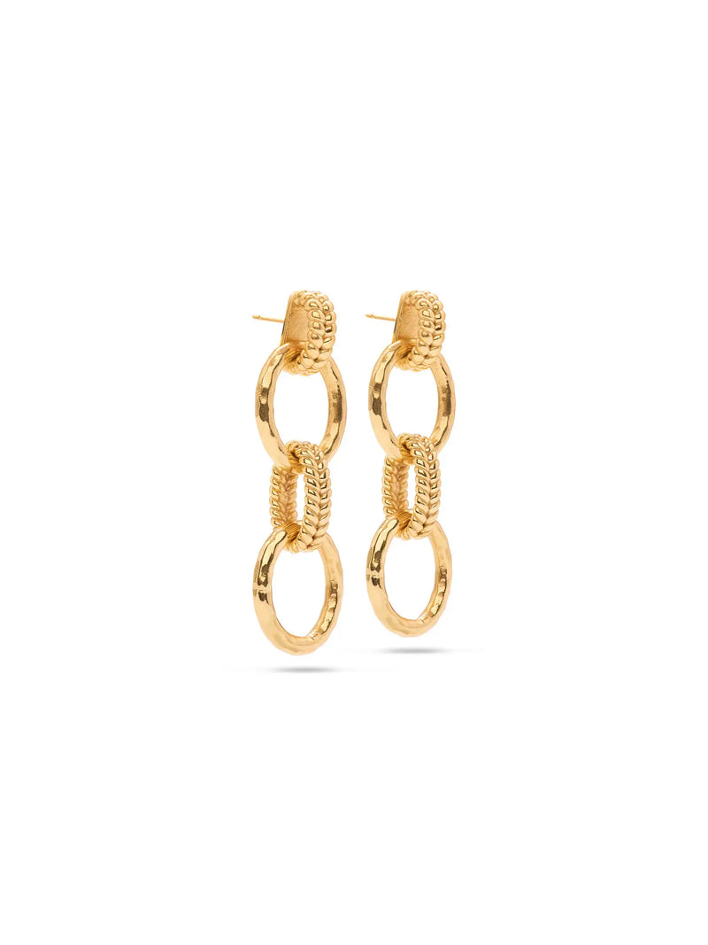 capucine de wulf cleopatra regal double link drop earrings in 18k gold