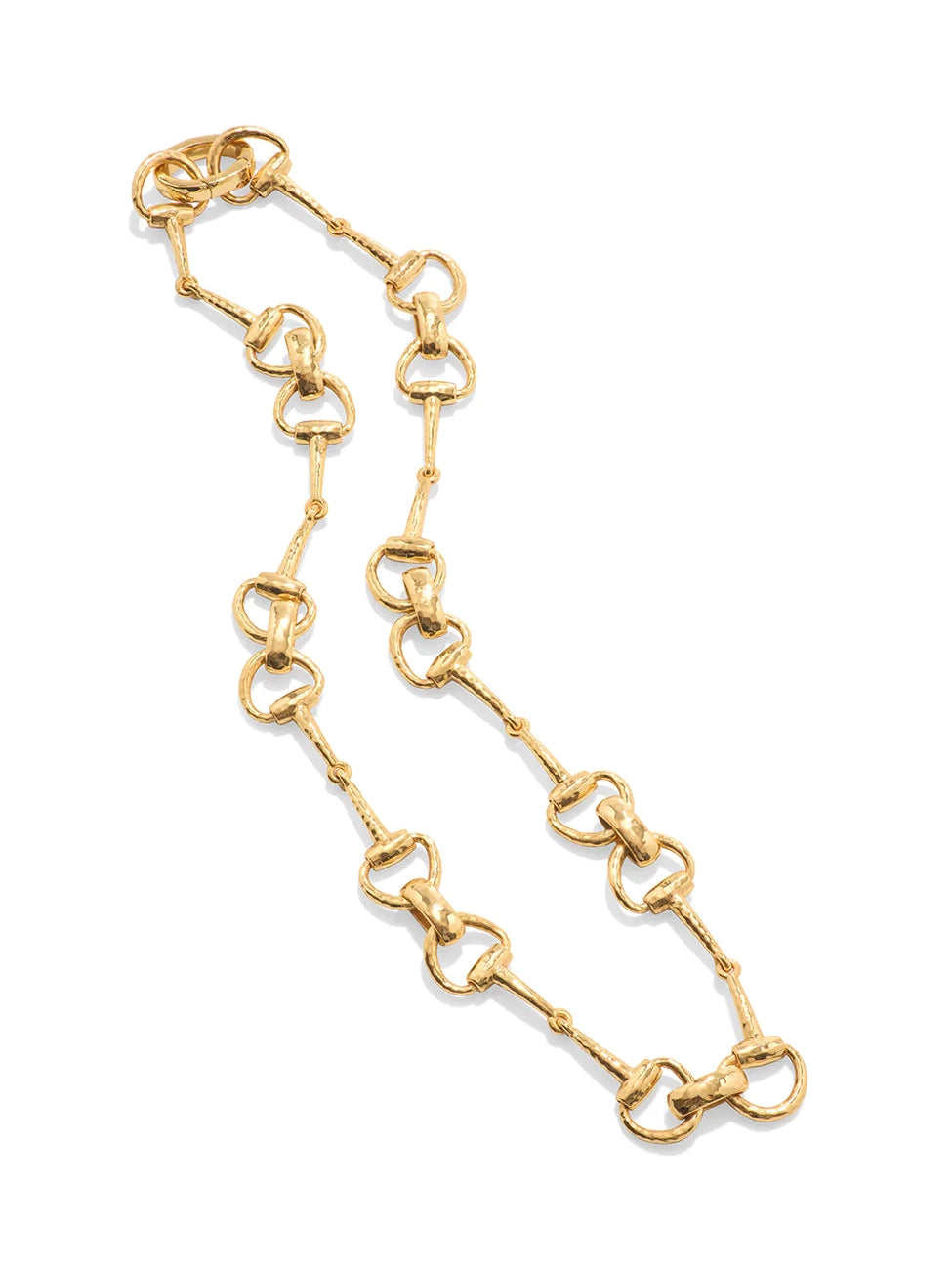 capucine de wulf equestrian snaffle bit 20 inch chain necklace in gold-full view 2