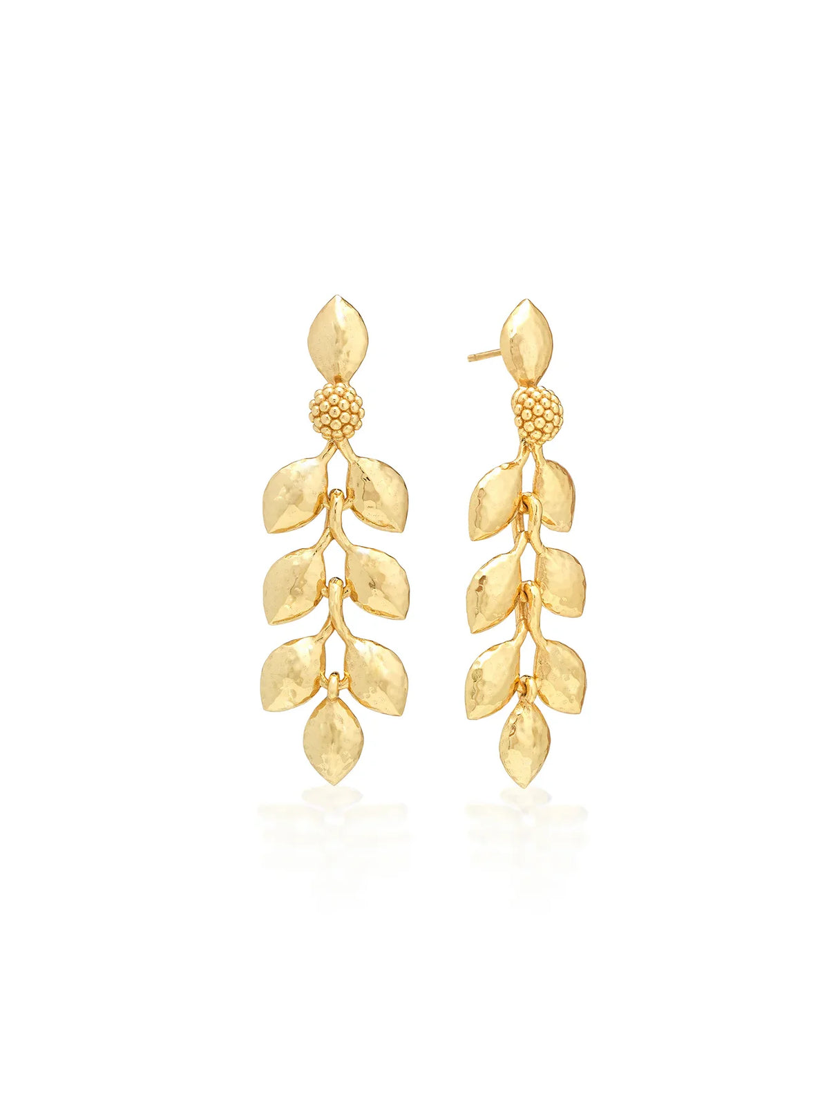 Capucine De Wulf Golden Laurel Dangle Earrings Gold