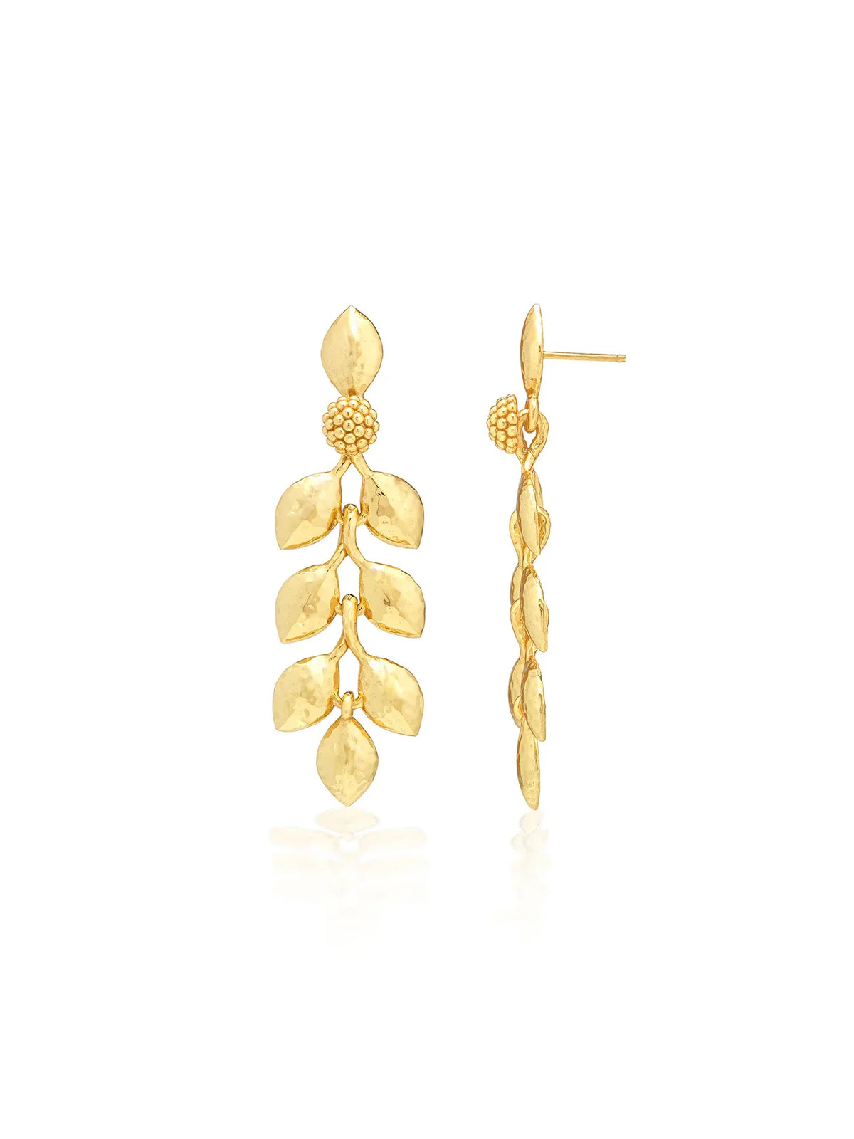 Capucine De Wulf Golden Laurel Dangle Earrings Gold