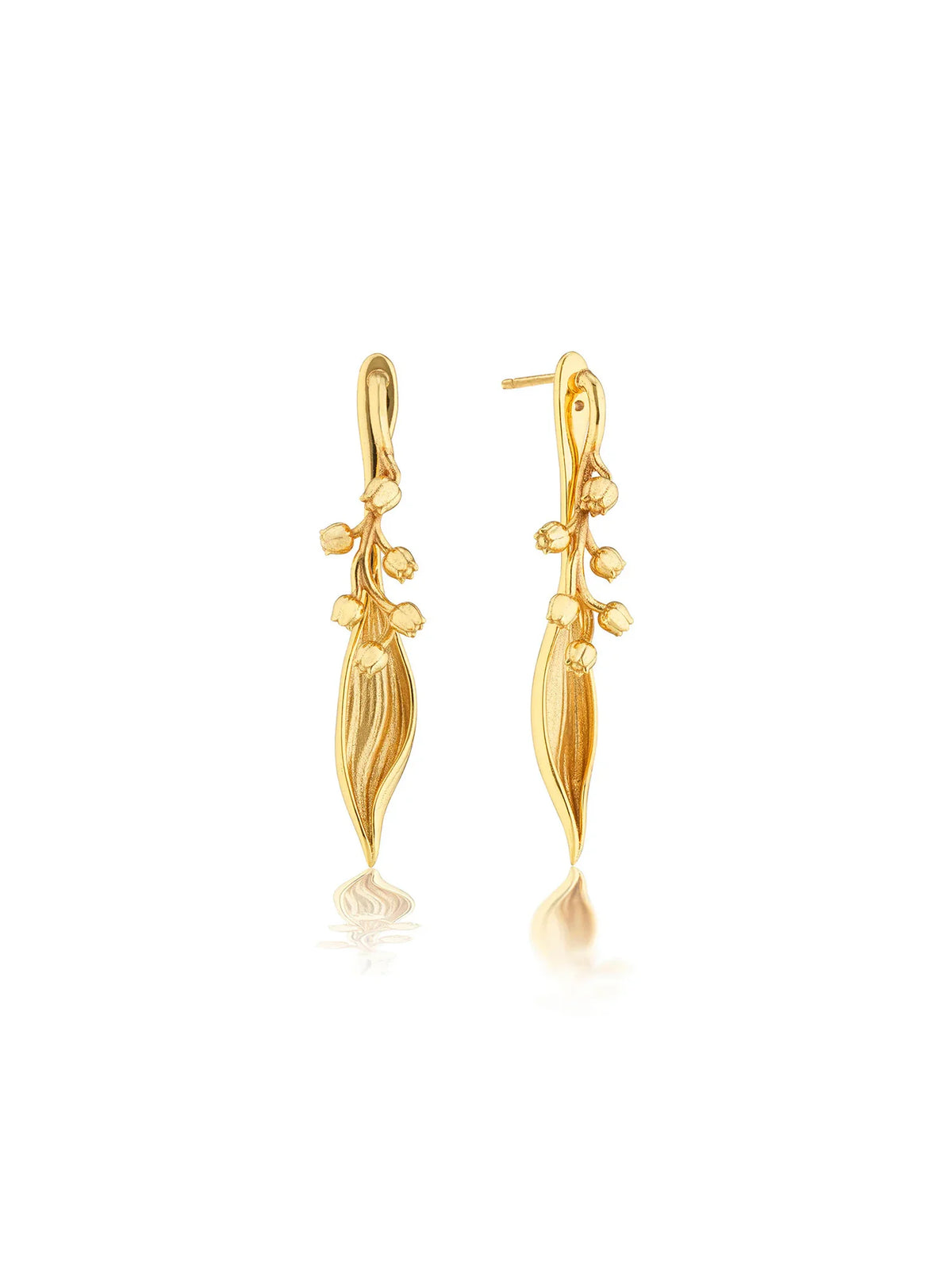 Capucine De Wulf Meadow Lily of the Valley Convertible Earrings Gold