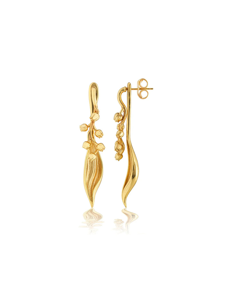 Capucine De Wulf Meadow Lily of the Valley Convertible Earrings Gold